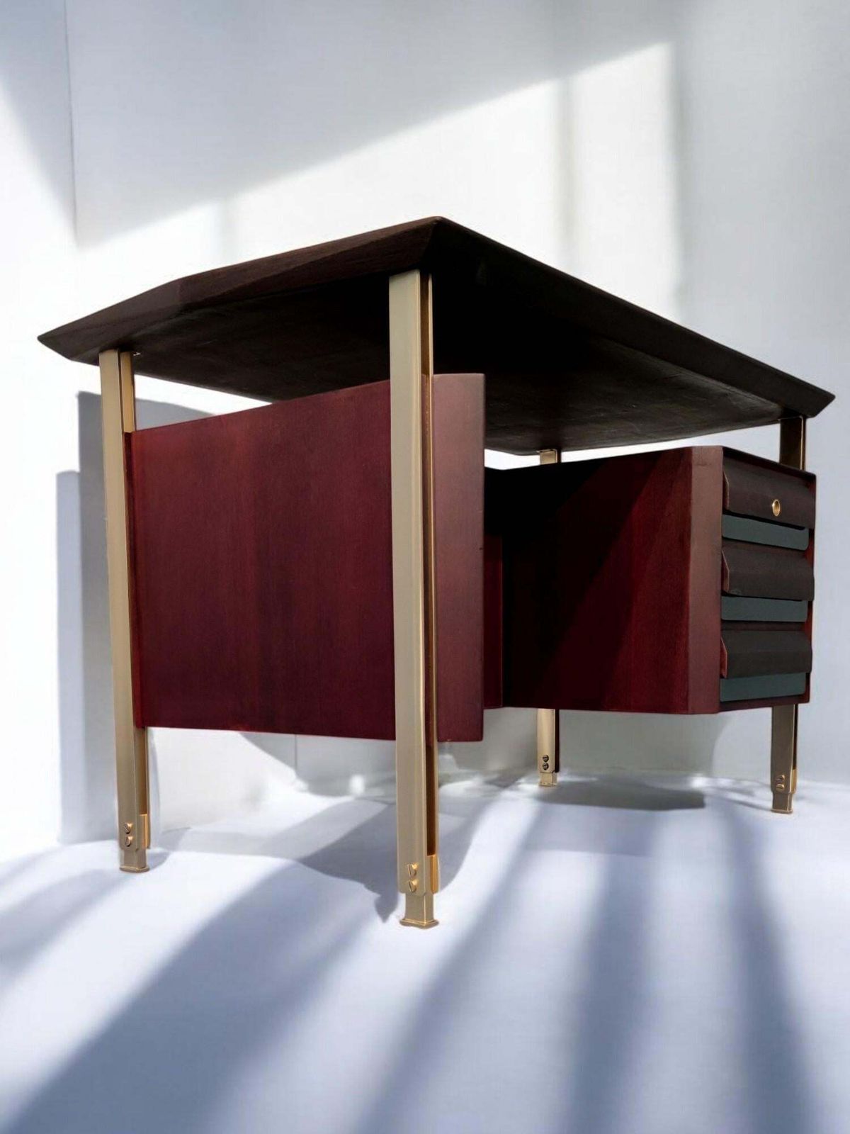 photo furniture Italian Mid Century Modern Executive Table Desk By Vittorio Dassi, 1960s