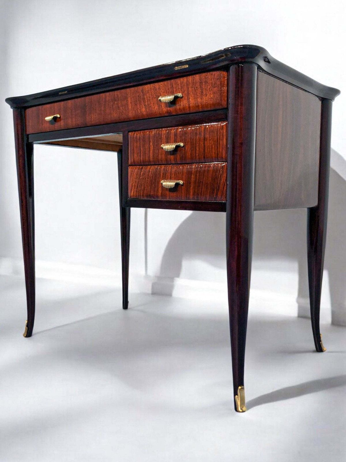 Italian Mid Century Modern Small Desk And Chair Attributed To Paolo Buffa, 1950s