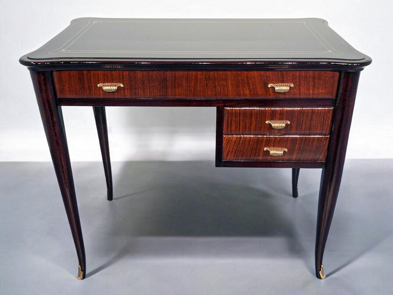 Italian Mid Century Modern Small Desk And Chair Attributed To Paolo Buffa, 1950s photo Furniture