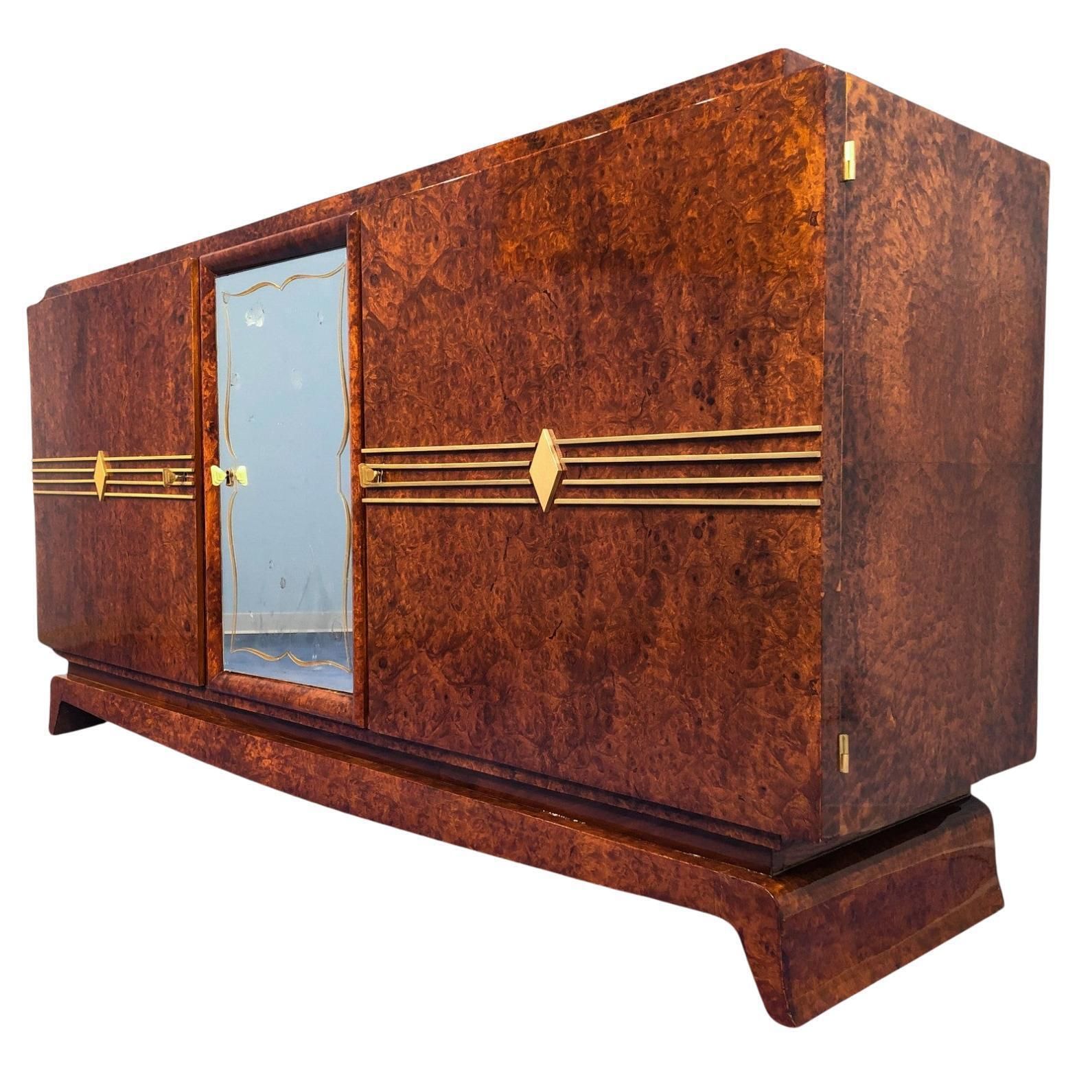 French Art Deco Thuya Sideboard, 1940s photo furniture