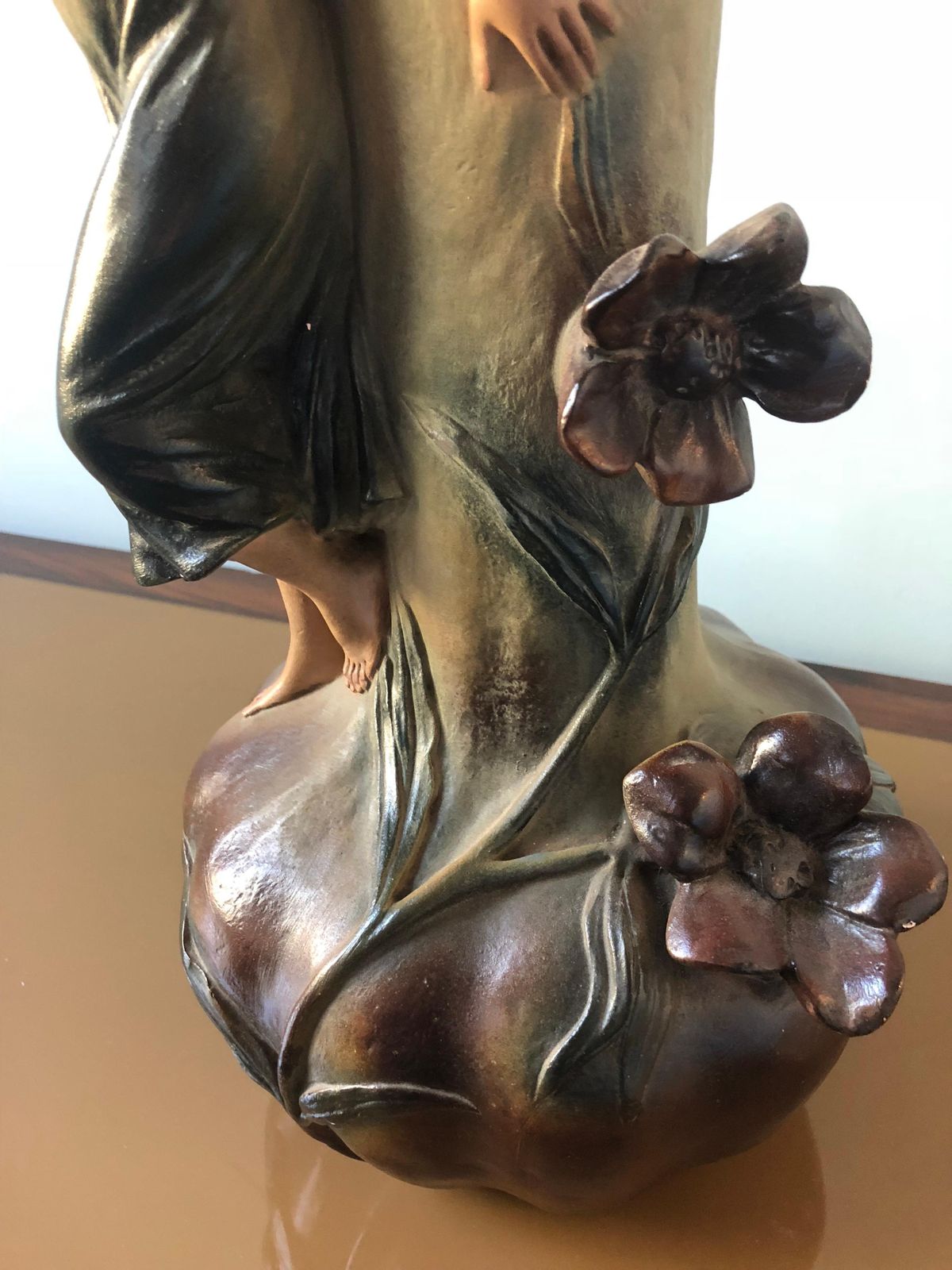 photo vinterior French Art Nouveau Pair Of Large Terracotta Vases, Circa 1910