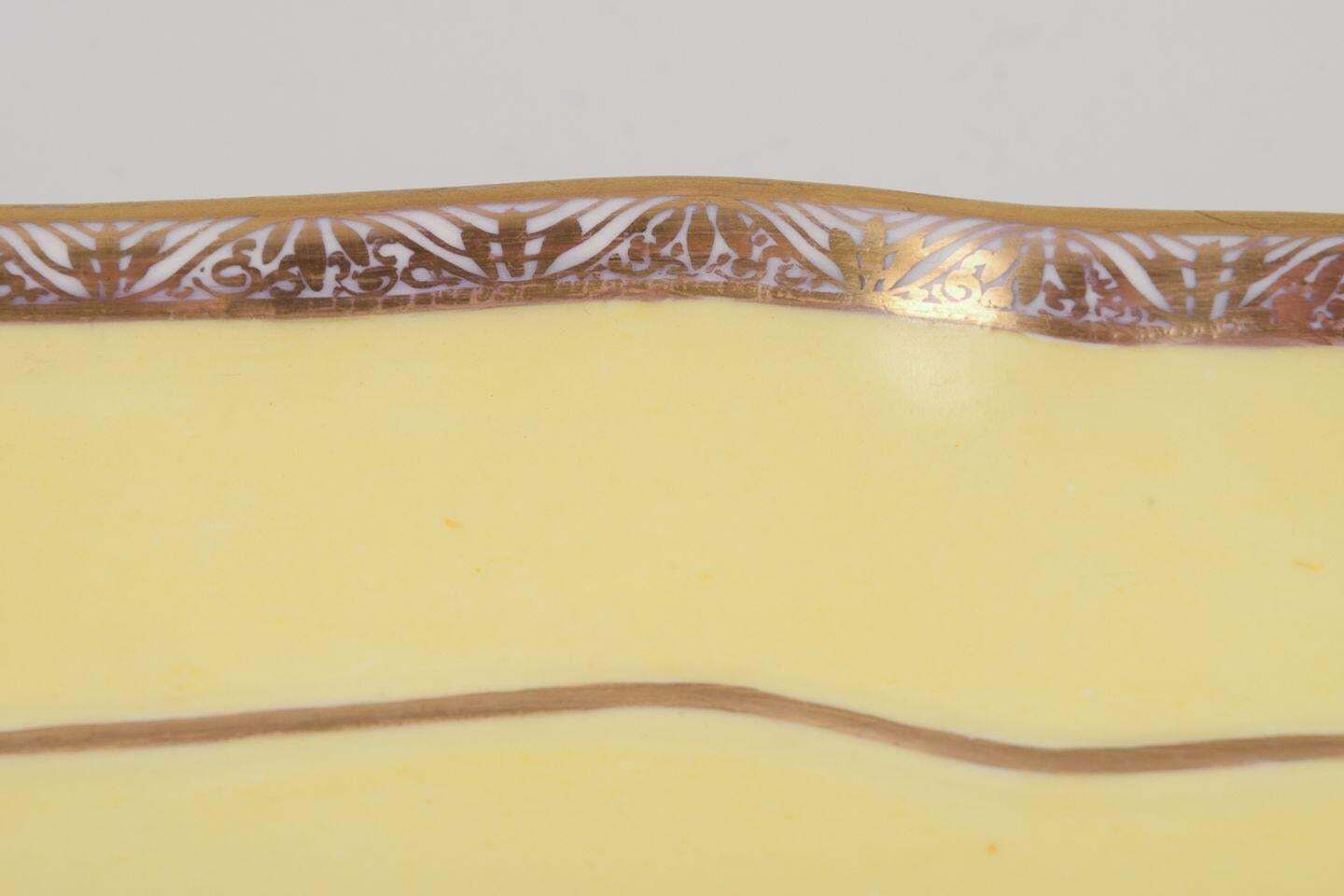 photo furniture Antique Meissen Tray Made Of Porcelain, With A Motif Of Birds In A Park.