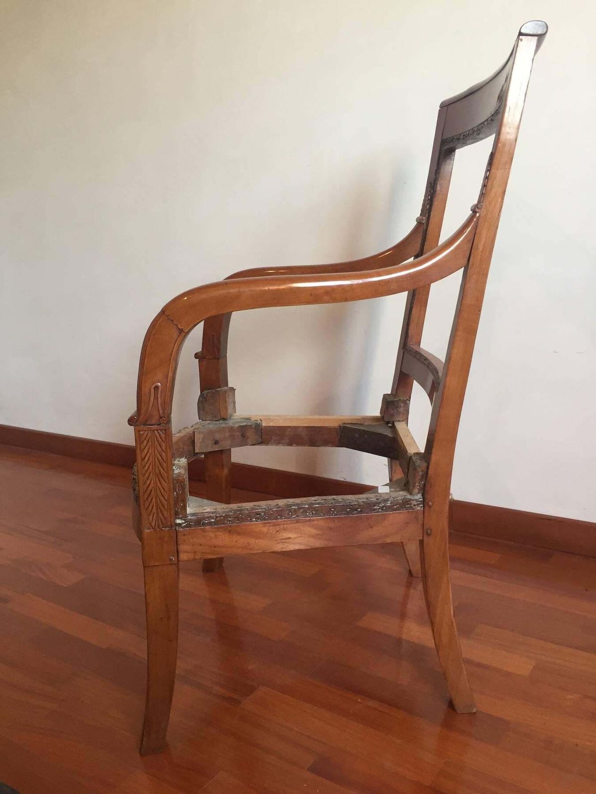 Two French Empire Armchairs, 19th Century photo vintage