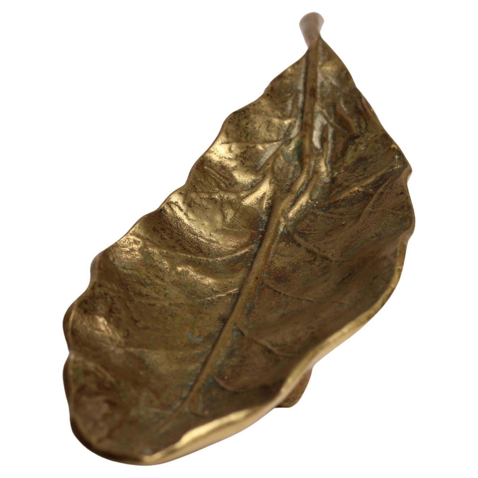 tobacco leaf ashtray C1920 Black Americana Johnny Griffin Theme Brass Oskar J. W. Hansen Designed