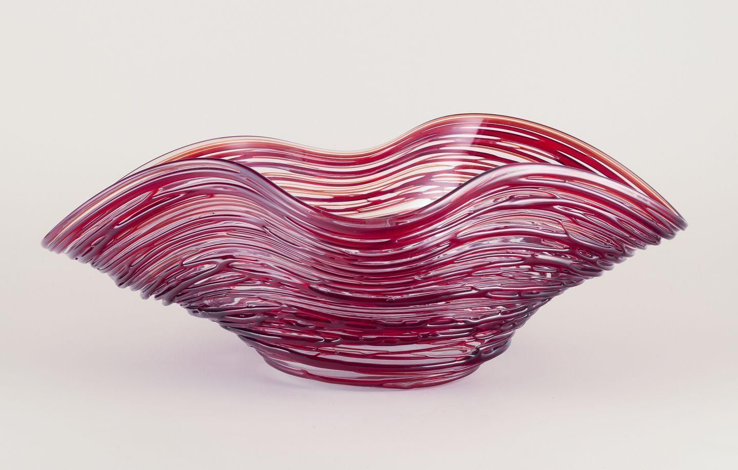 Enrico Cammozzo, Vetro Artistico Murano. Unique And Colossal Bowl In Art Glass. photo furniture