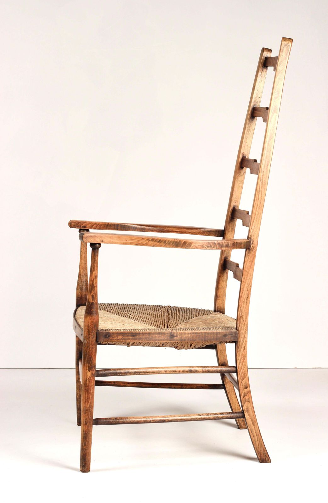 photo for sale A Pair Of Arts And Crafts Ladder Back Chairs Early 1900’s England
