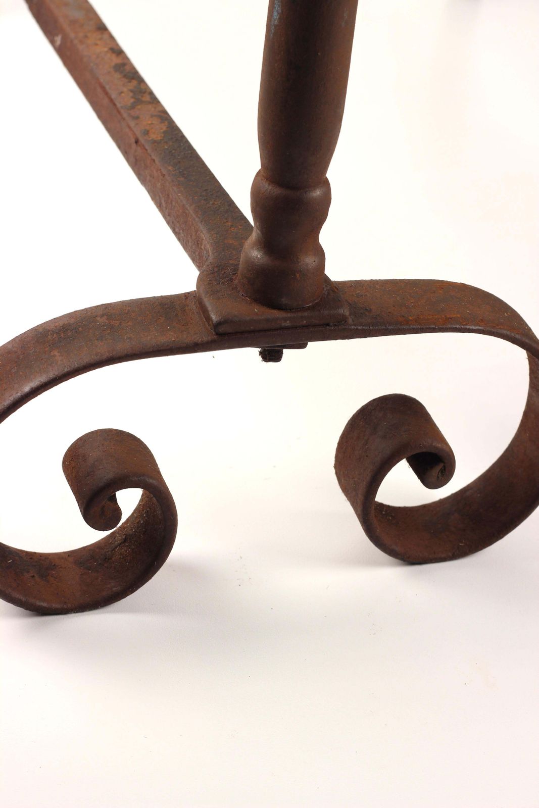 Wrought Iron Aesthetic Style 19th Century Andirons Or Firedogs Made In England photo for sale