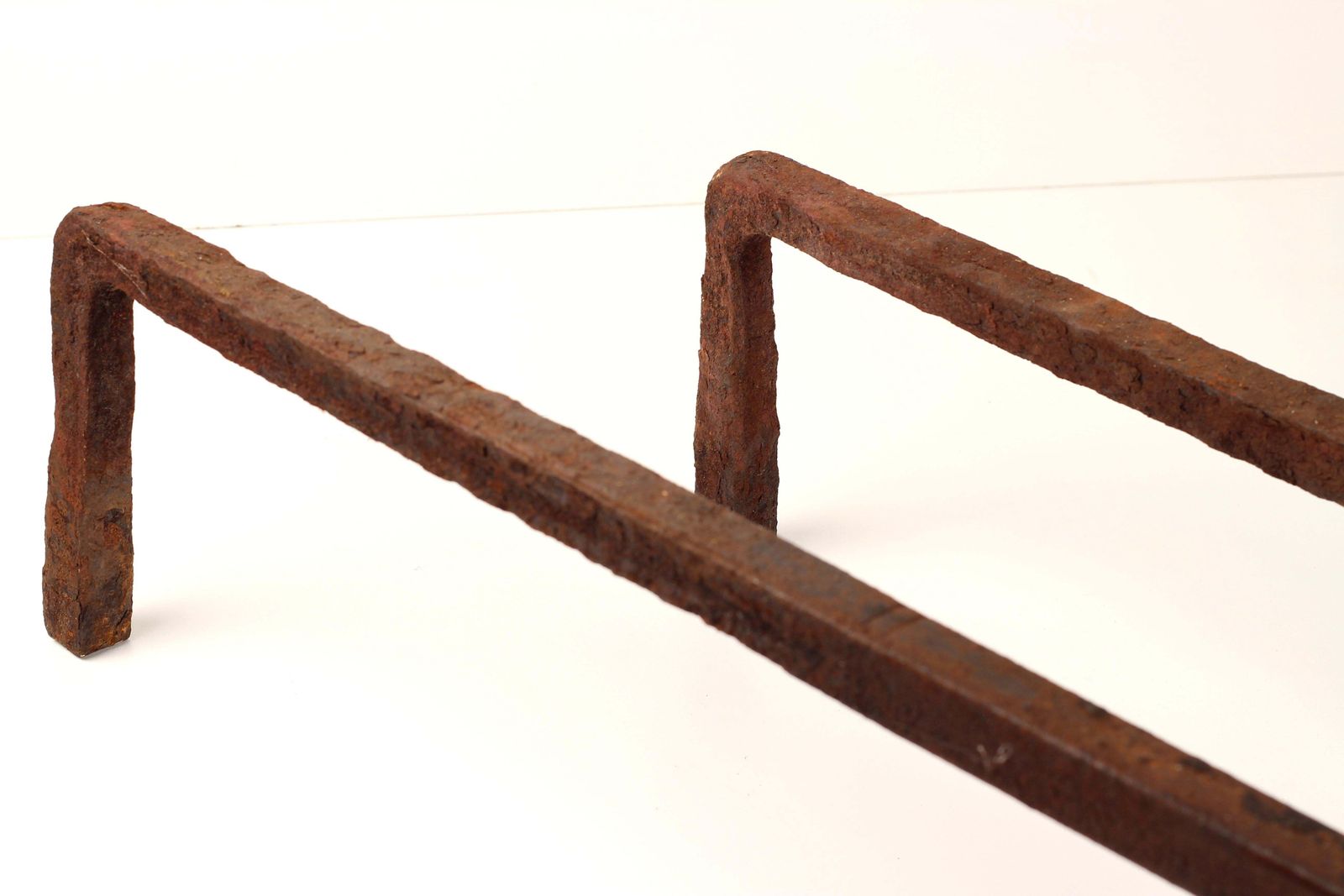 Wrought Iron Aesthetic Style 19th Century Andirons Or Firedogs Made In England photo vinterior