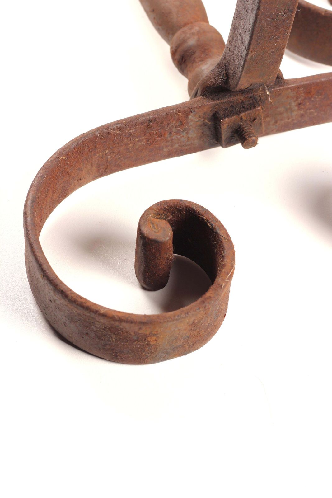 photo vintage Wrought Iron Aesthetic Style 19th Century Andirons Or Firedogs Made In England