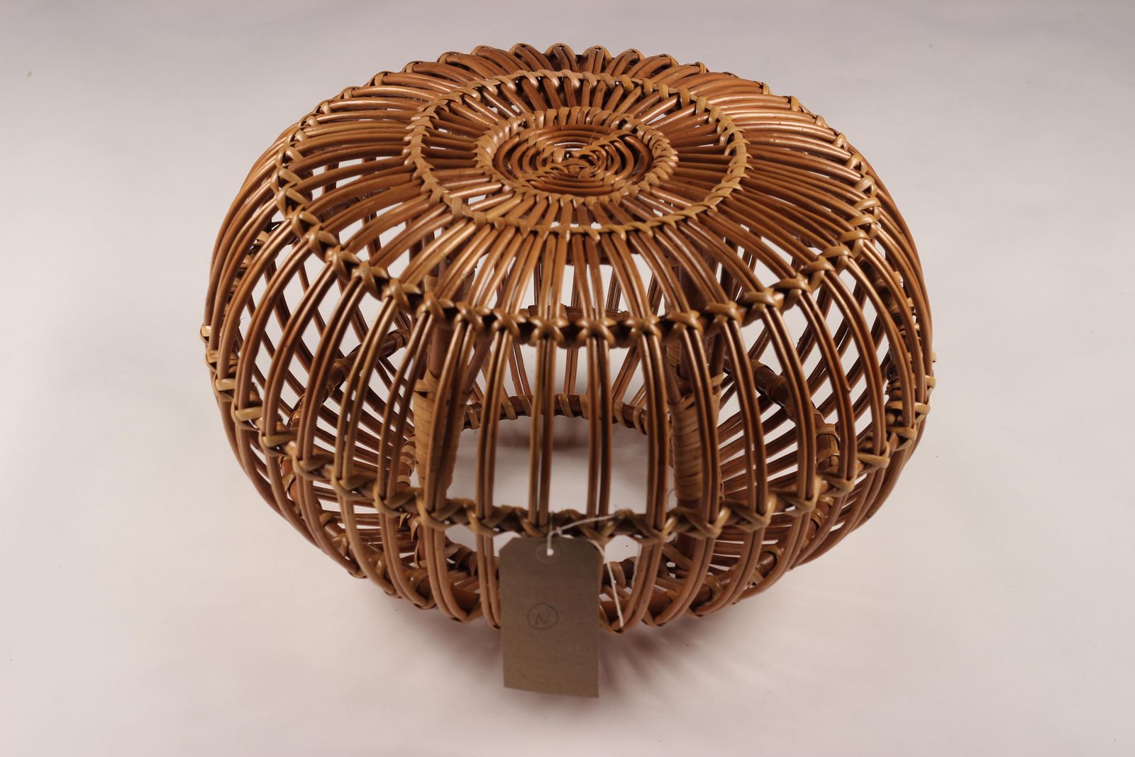 Franco Albini Wicker Ottoman, Stool Or Side Table photo furniture