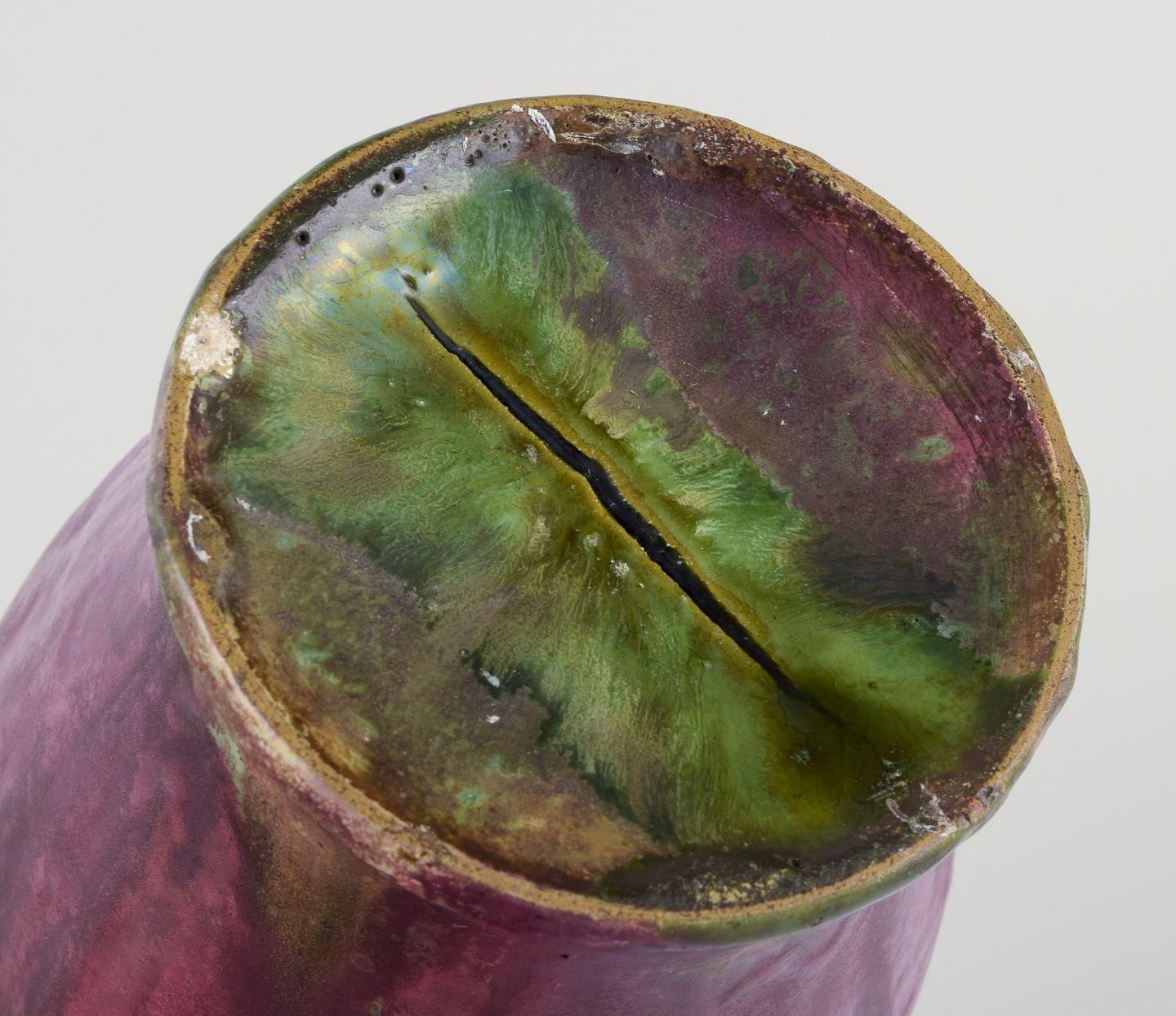 Søren Kongstrand (1872 1951) Danish Ceramicist. Vase With Matte And Shiny Glaze. photo vinterior