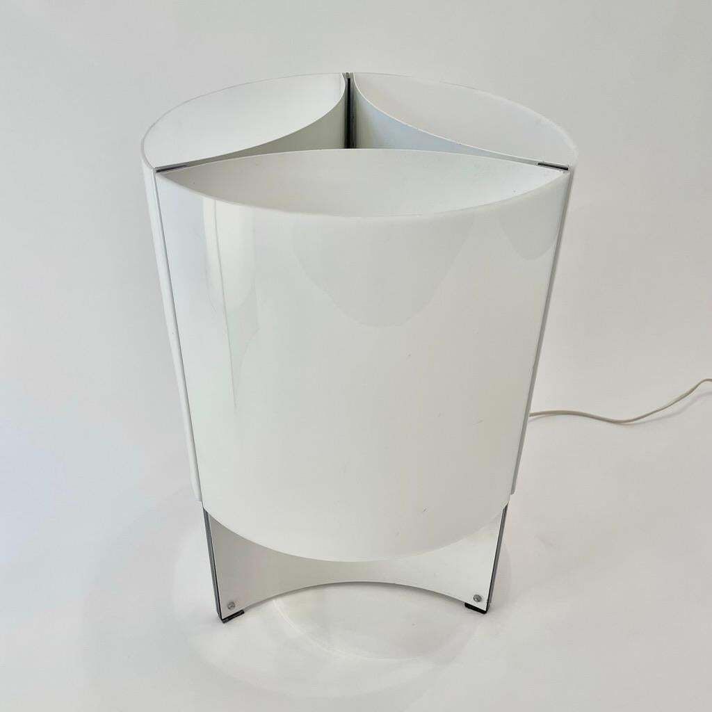 2 Acrylic & White Steel Table Lamps By Lella & Massimo Vignelli, Italy Ca. 1970s photo vintage