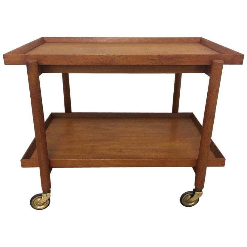 Poul Hundevad Teak Bar Cart Vamdrup, Denmark, 1960