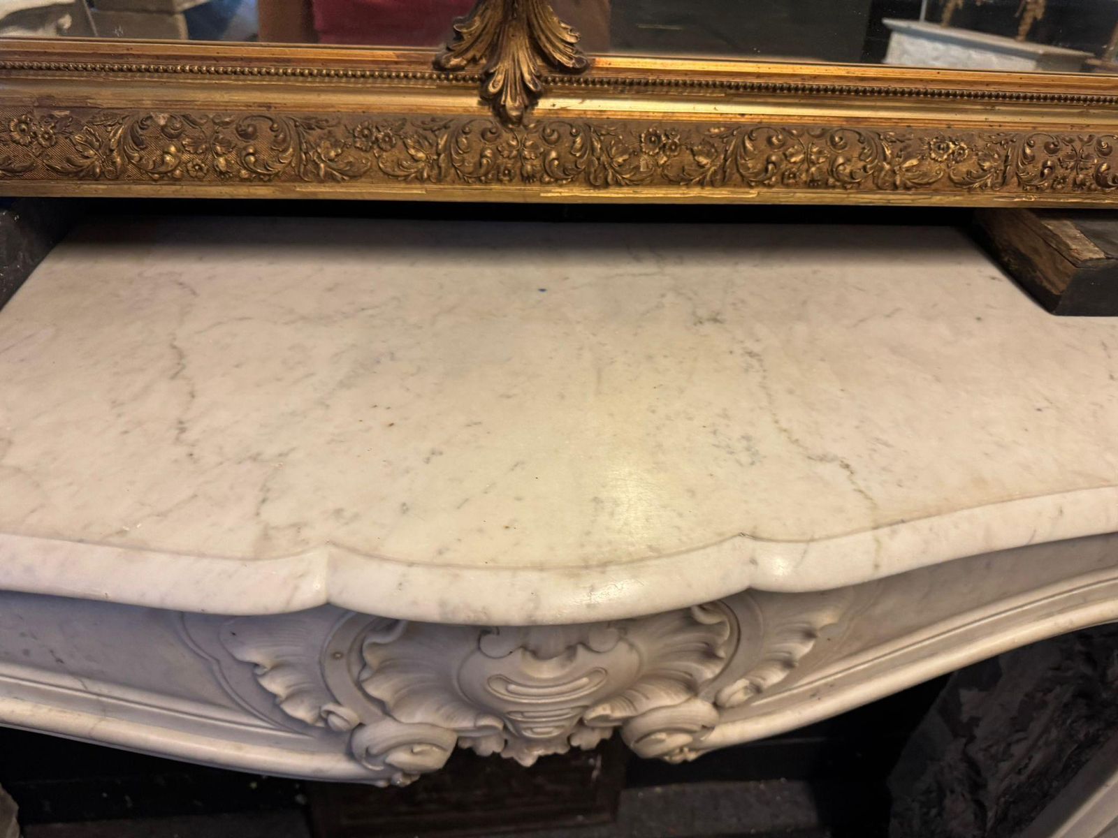 Important And Beautiful Fireplace Mantel In Carved White Carrara Marble, France photo vinterior