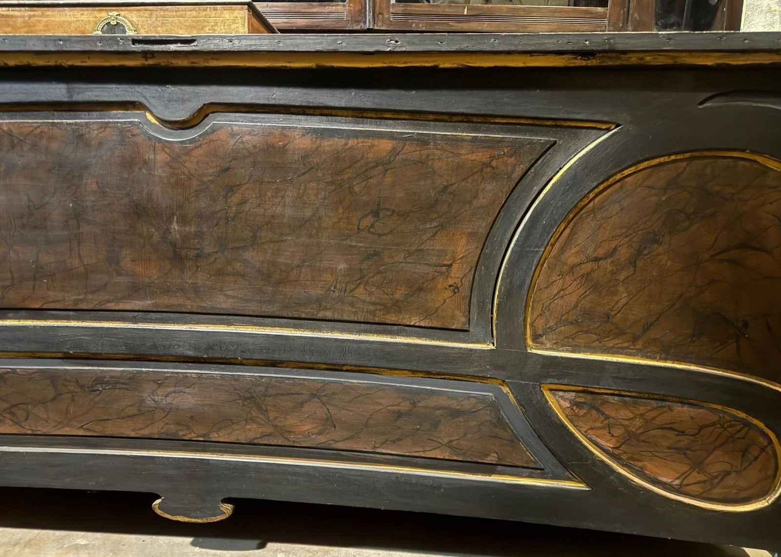 Art Nouveau Shop Counter In Lacquered Wood With A Faux Marble Effect, Italy photo 4333.0