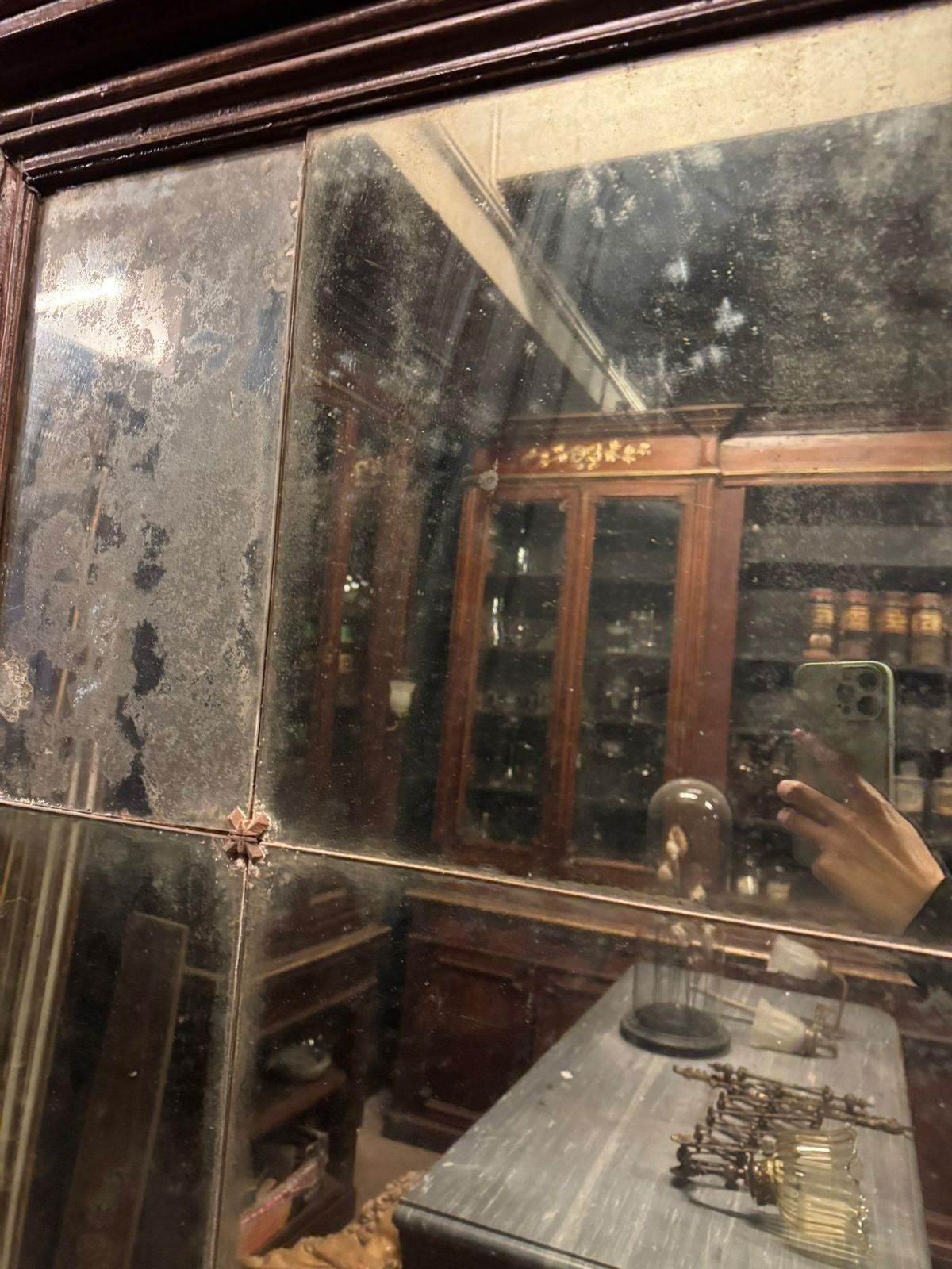 Lacquered Wood Mantelpiece Mirror With Separate Glass, Italy photo Home Decor