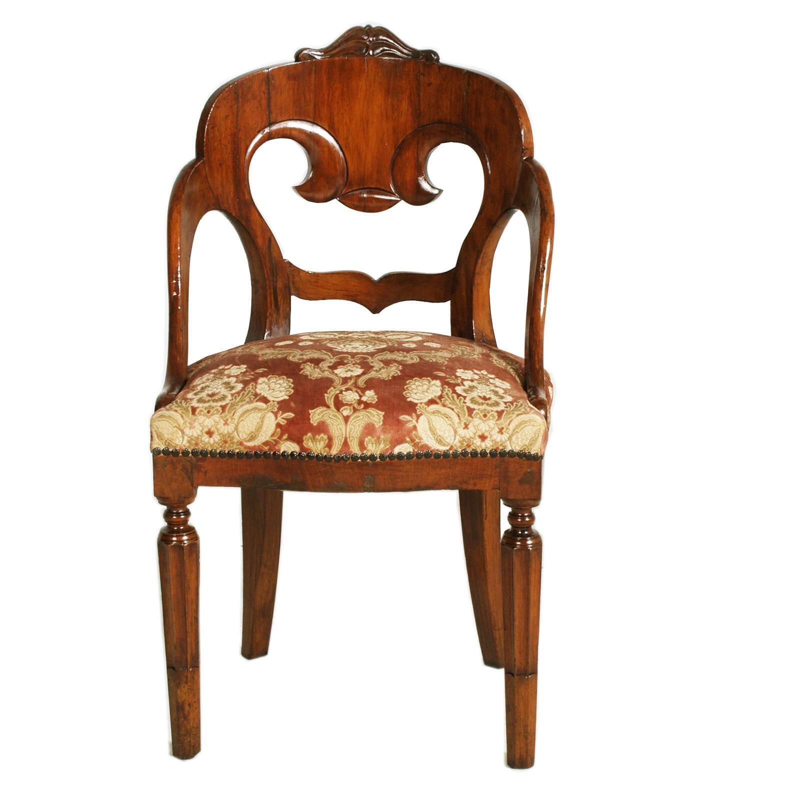 Bergere Louis XVI Armchair Seating By Testolini Freres In Carved Walnut photo for sale