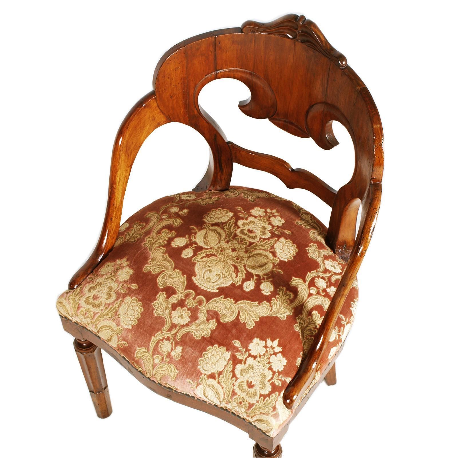 Bergere Louis XVI Armchair Seating By Testolini Freres In Carved Walnut photo vinterior