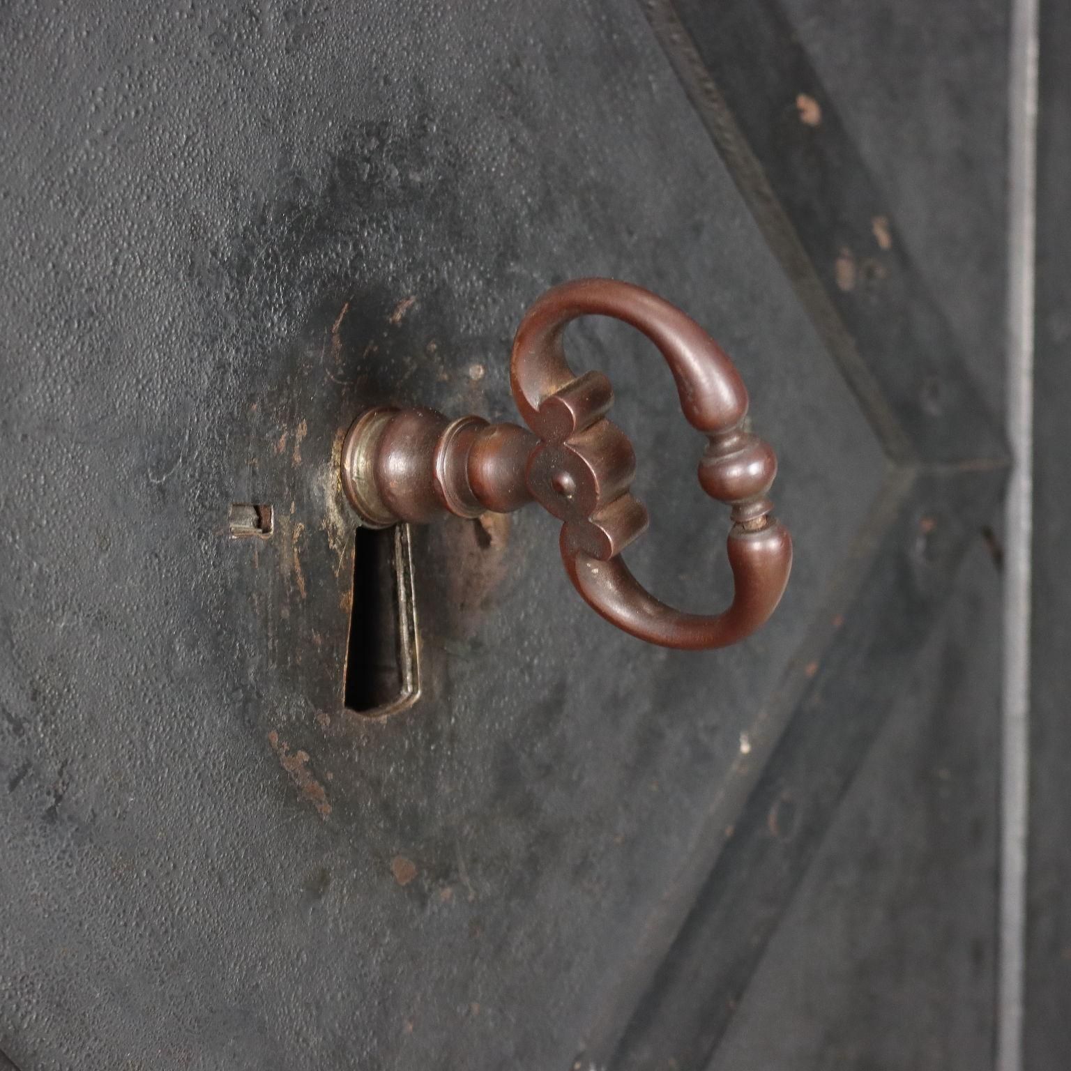 Iron And Wood Safe With Studs And Secret Lock, Italy photo 11178.0