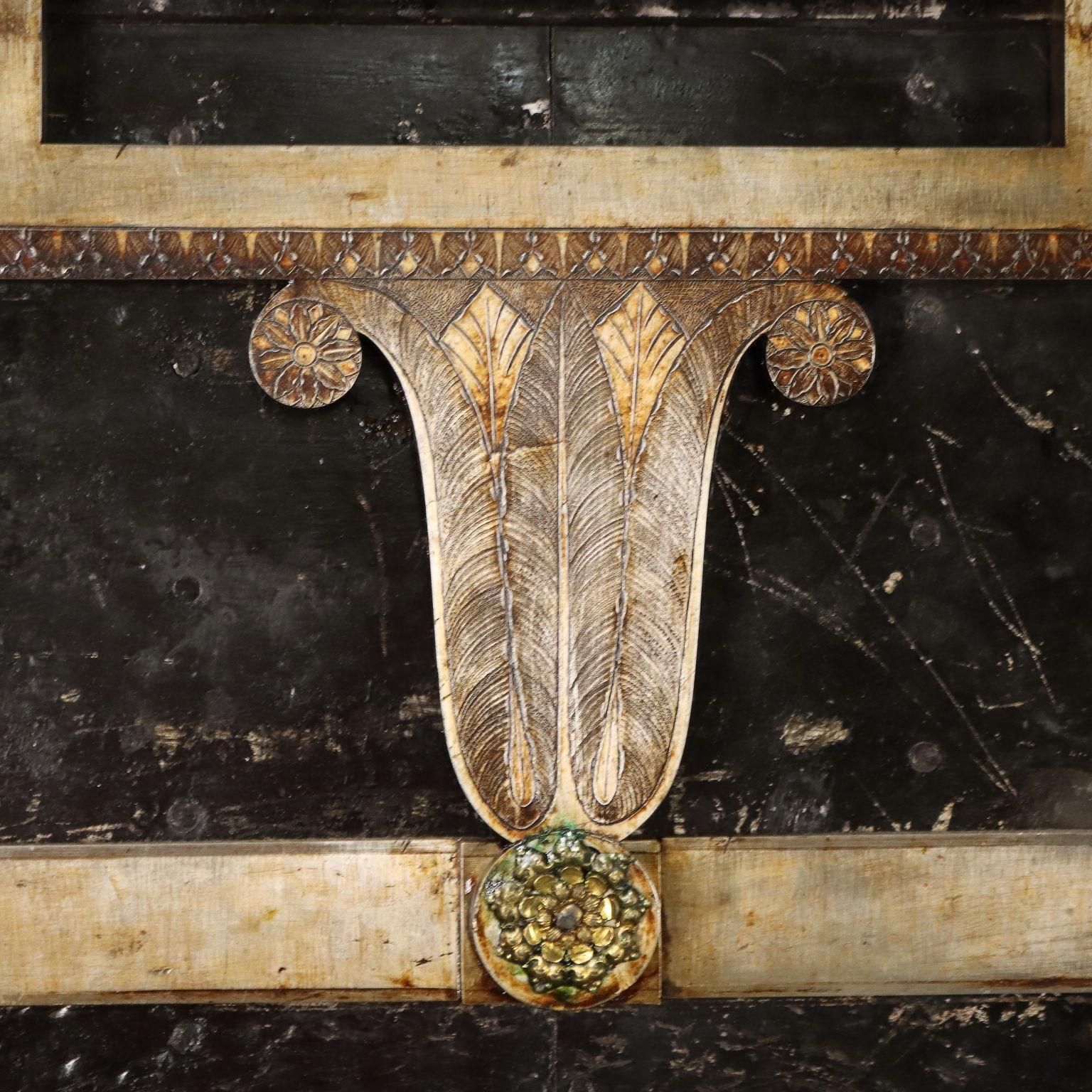 Iron And Wood Safe With Studs And Secret Lock, Italy photo vinterior