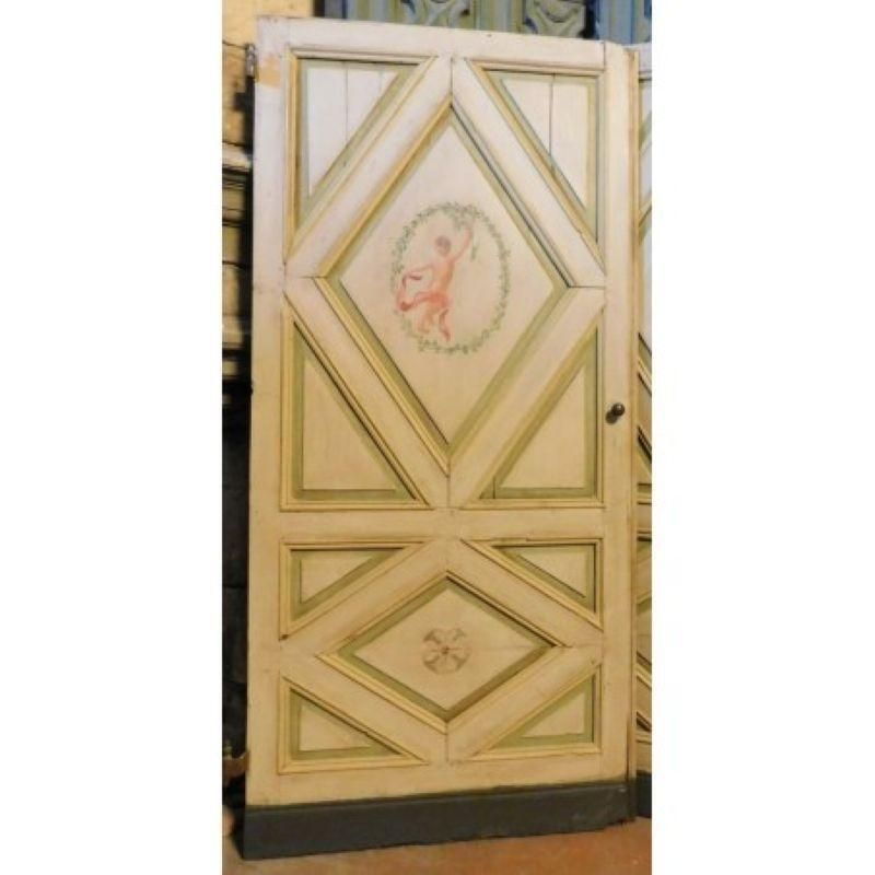 Home Fixtures N.2 Single Leaf Doors Lacquered Wood, Not Identic Painted Dancing Angels, Taly photo