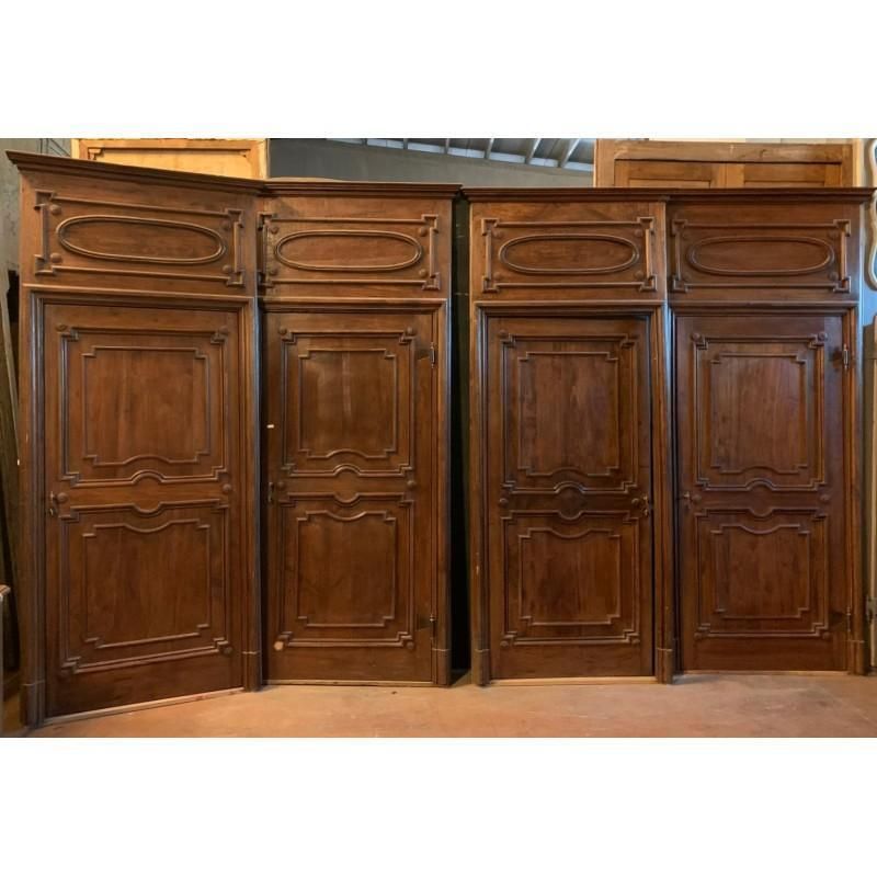 N. 4 Louis XVI Doors In Poplar Wood, Complete With Frame, Italy photo furniture