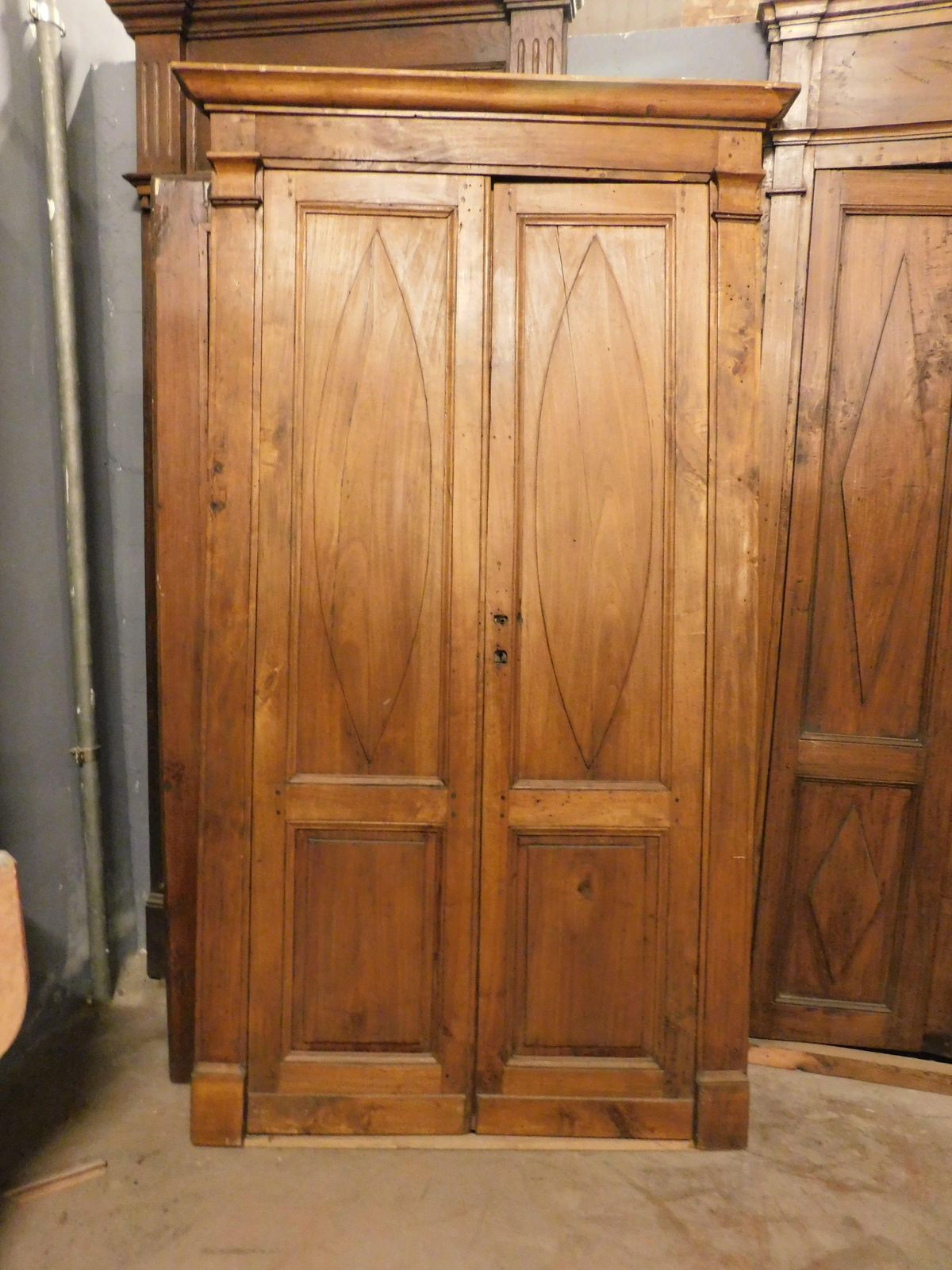 Double Leaf Door, In Poplar Wood With Carved Panels And Frame, Italy photo furniture