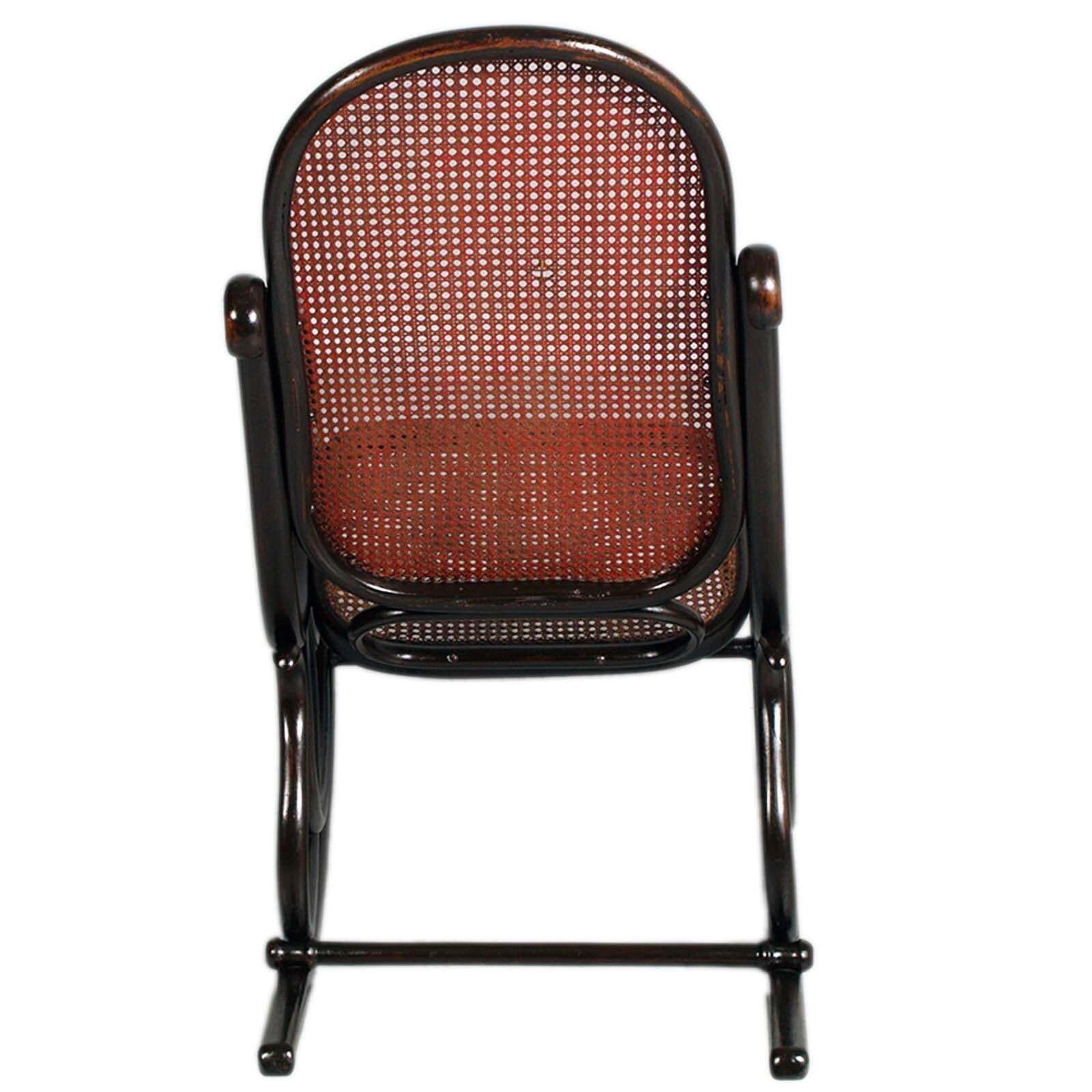 Art Nouveau Beech And Woven Rocking Chair By Jacob & Josef Kohn, 1910 Circa photo 7285.0
