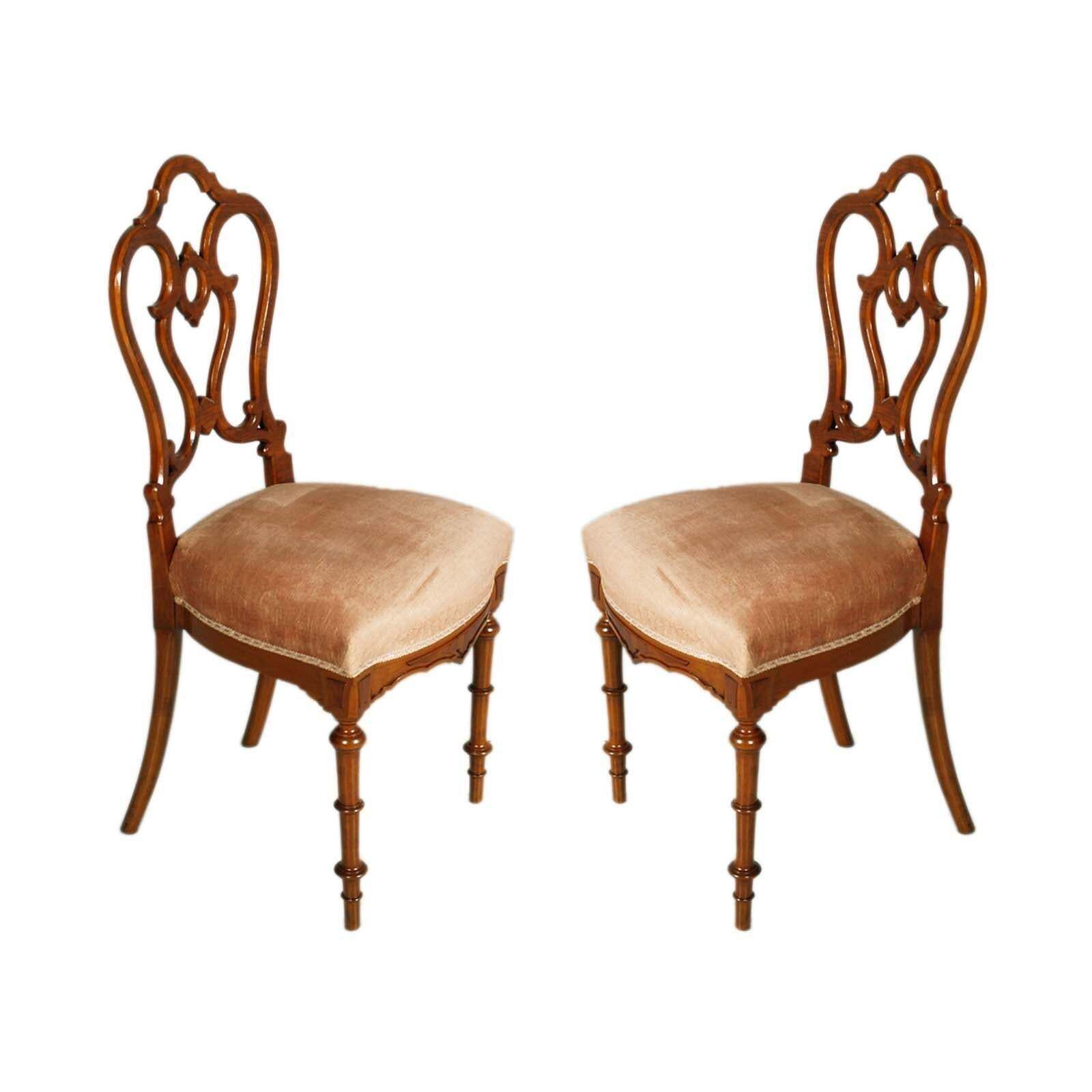 Six Early 19th Century Venetian Chairs, Walnut, Empire Style, Wax Polished photo for sale
