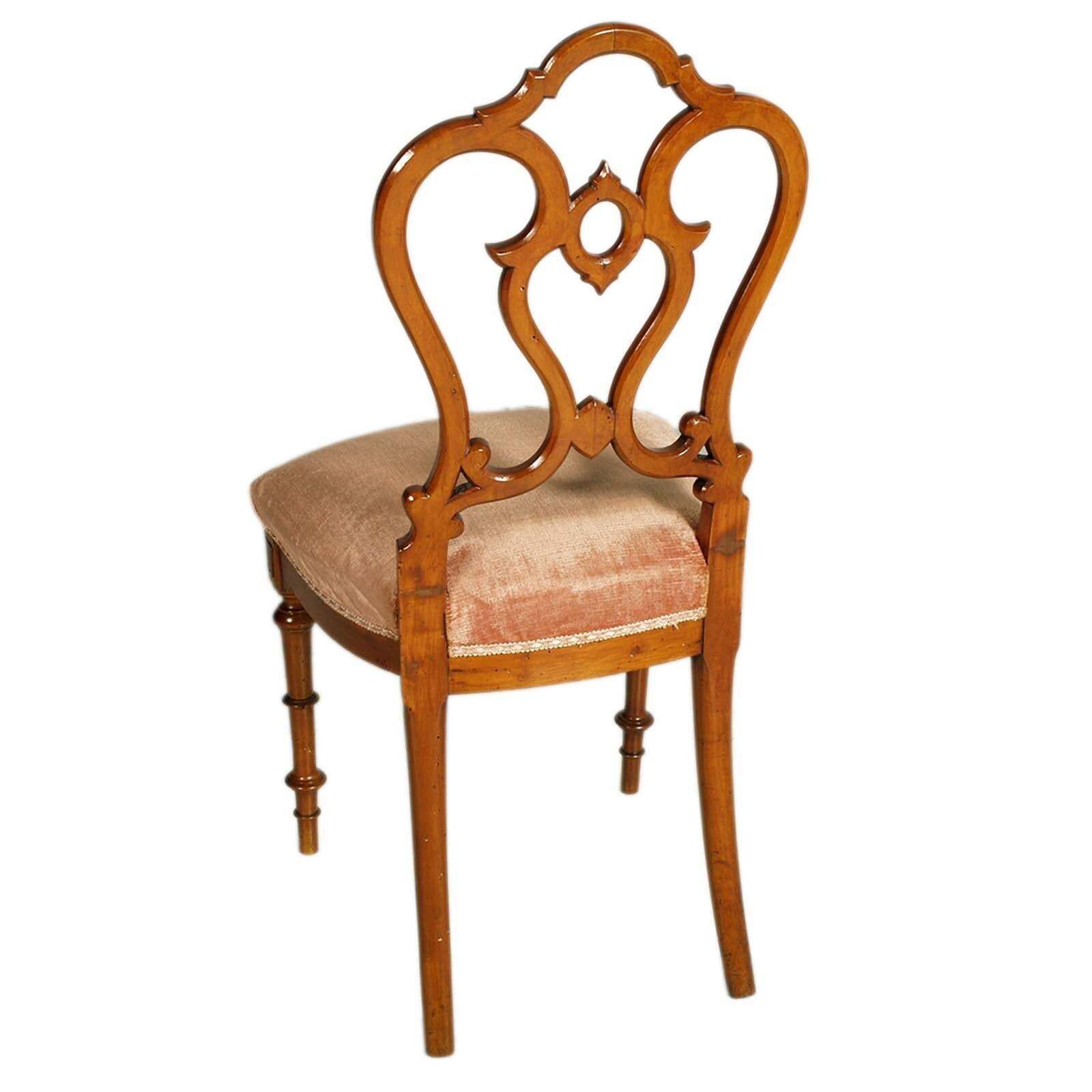 Six Early 19th Century Venetian Chairs, Walnut, Empire Style, Wax Polished photo 9990.0