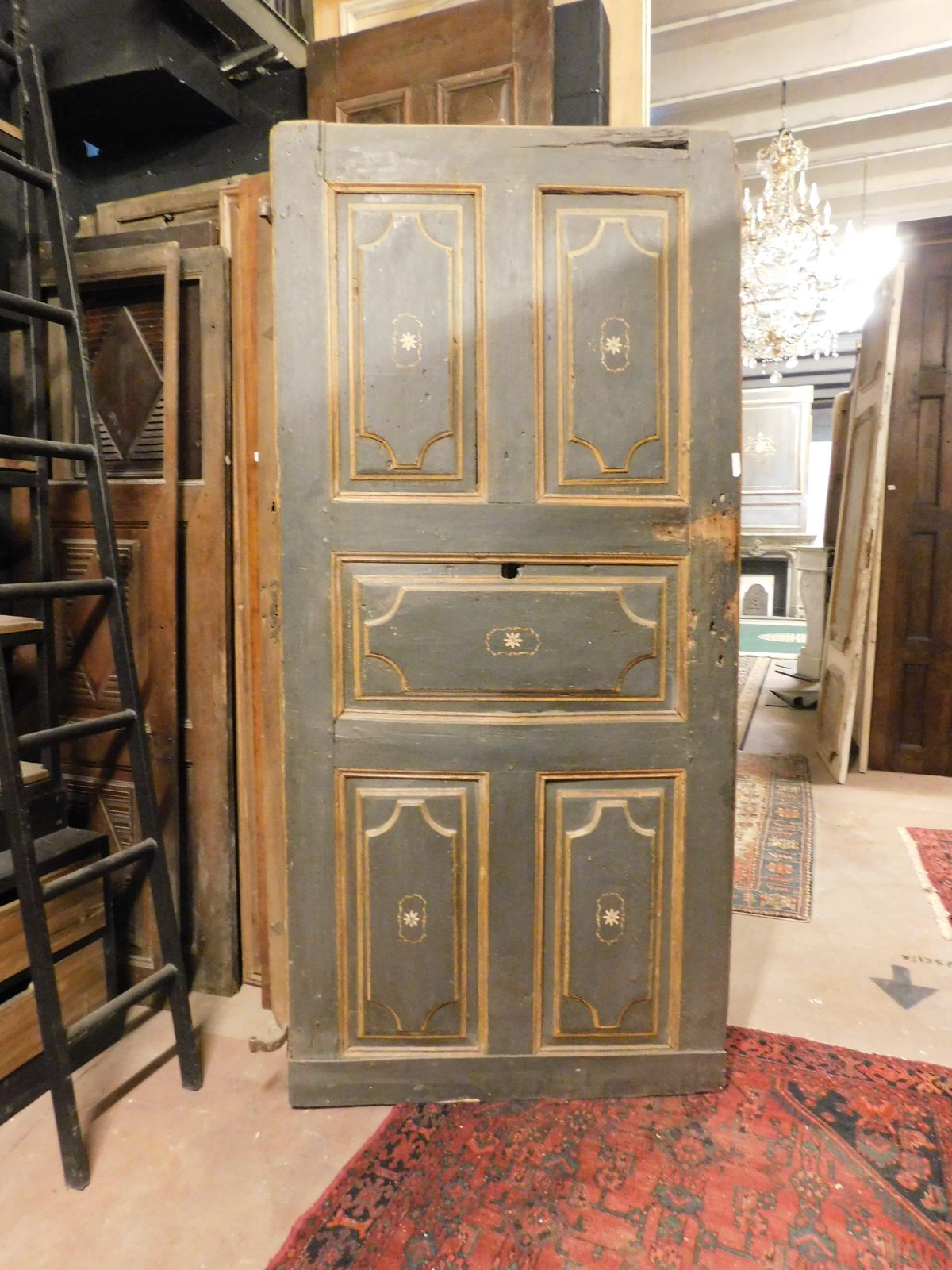 Single Leaf Door In Lacquered And Painted Wood, Italy photo 2946.0
