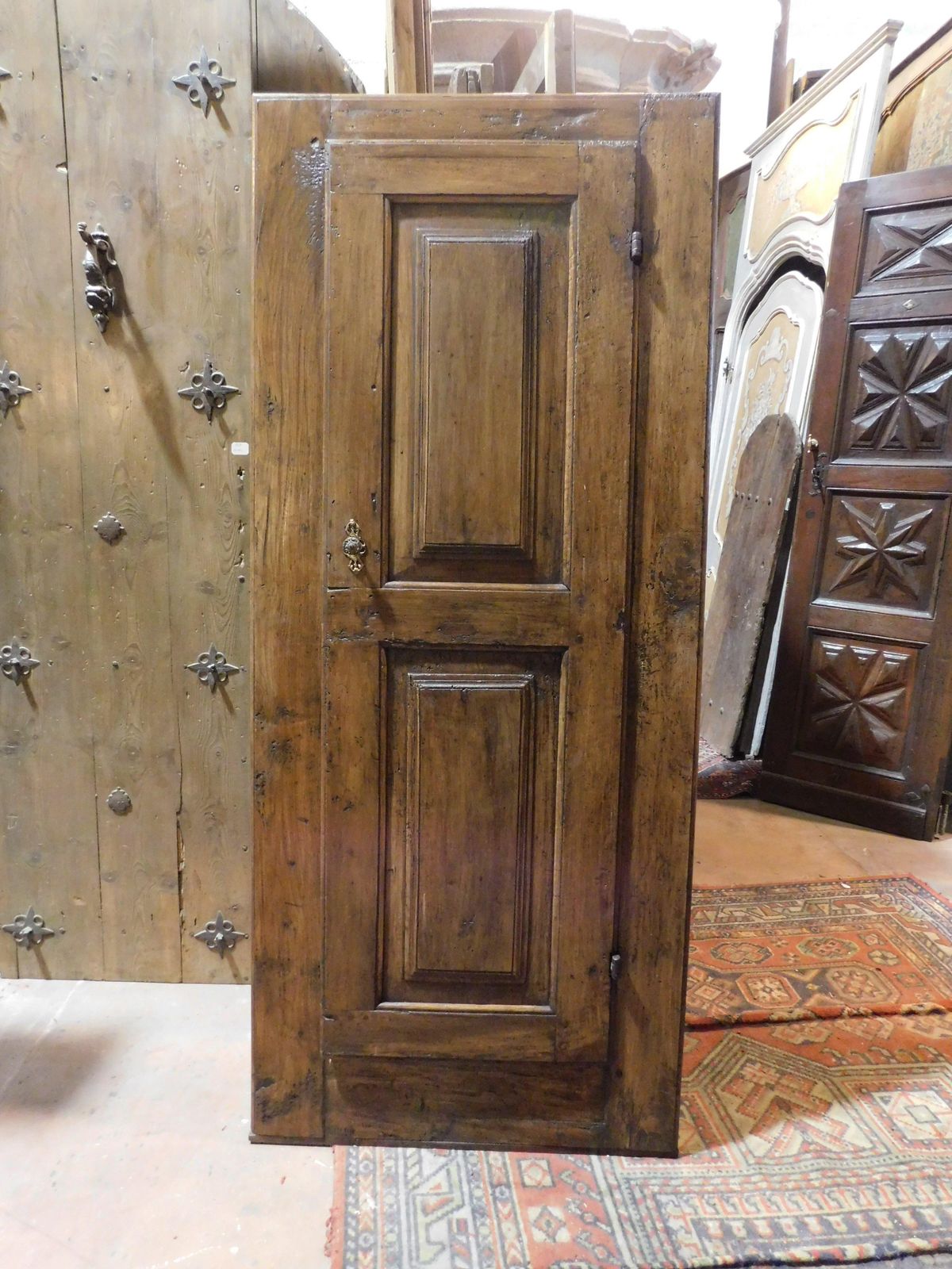 Wall Cabinet, Single Door Placard Carved In Walnut, Italy photo furniture