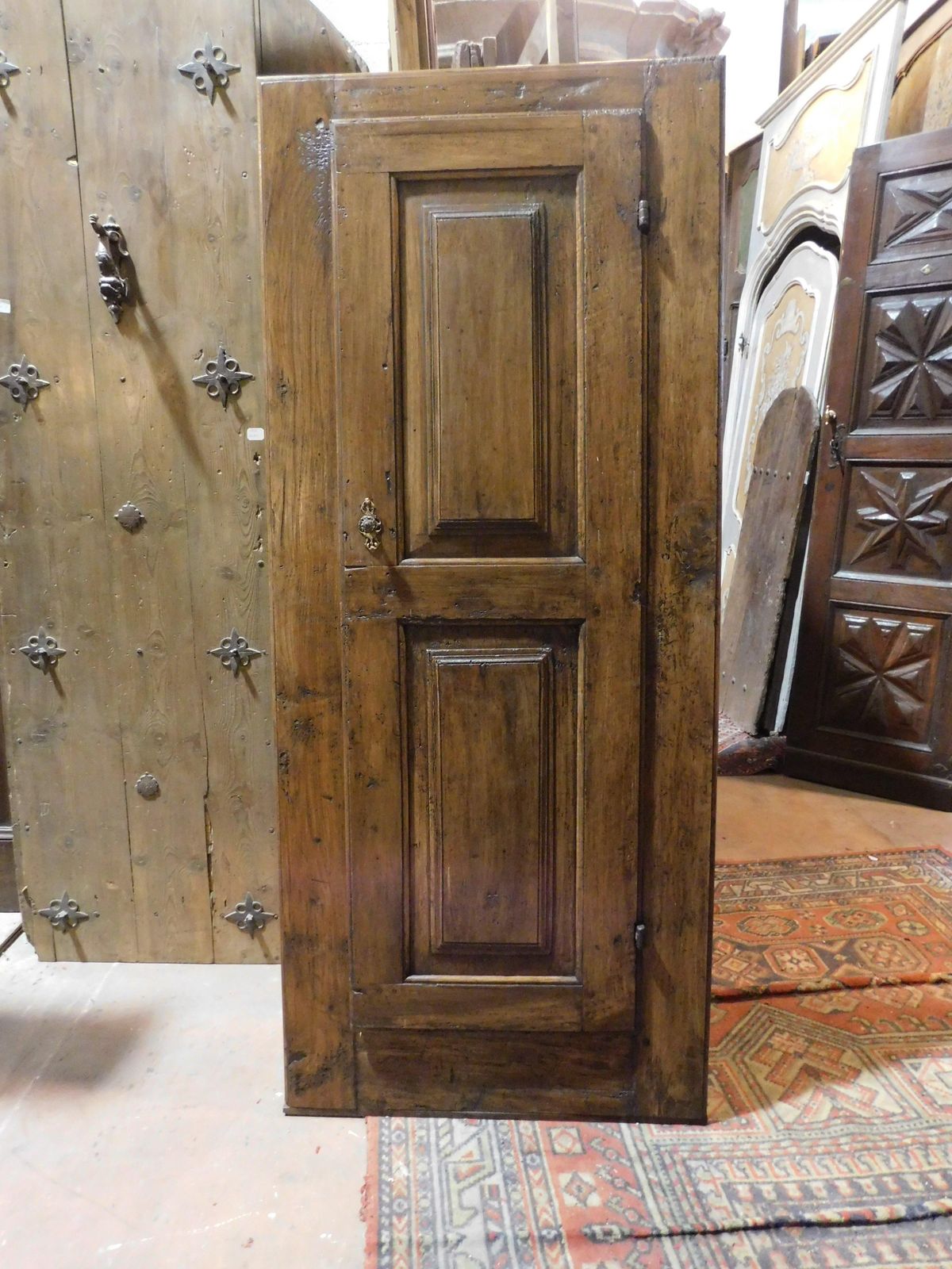 Wall Cabinet, Single Door Placard Carved In Walnut, Italy photo 2566.0