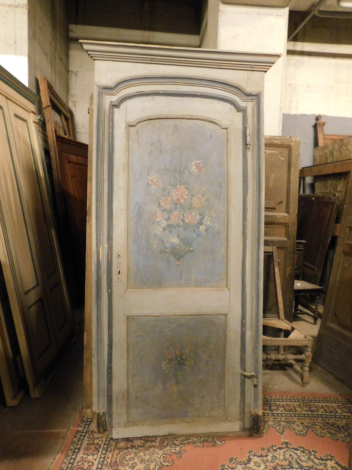 Lacquered And Painted Arched Door With Frame, Italy photo furniture