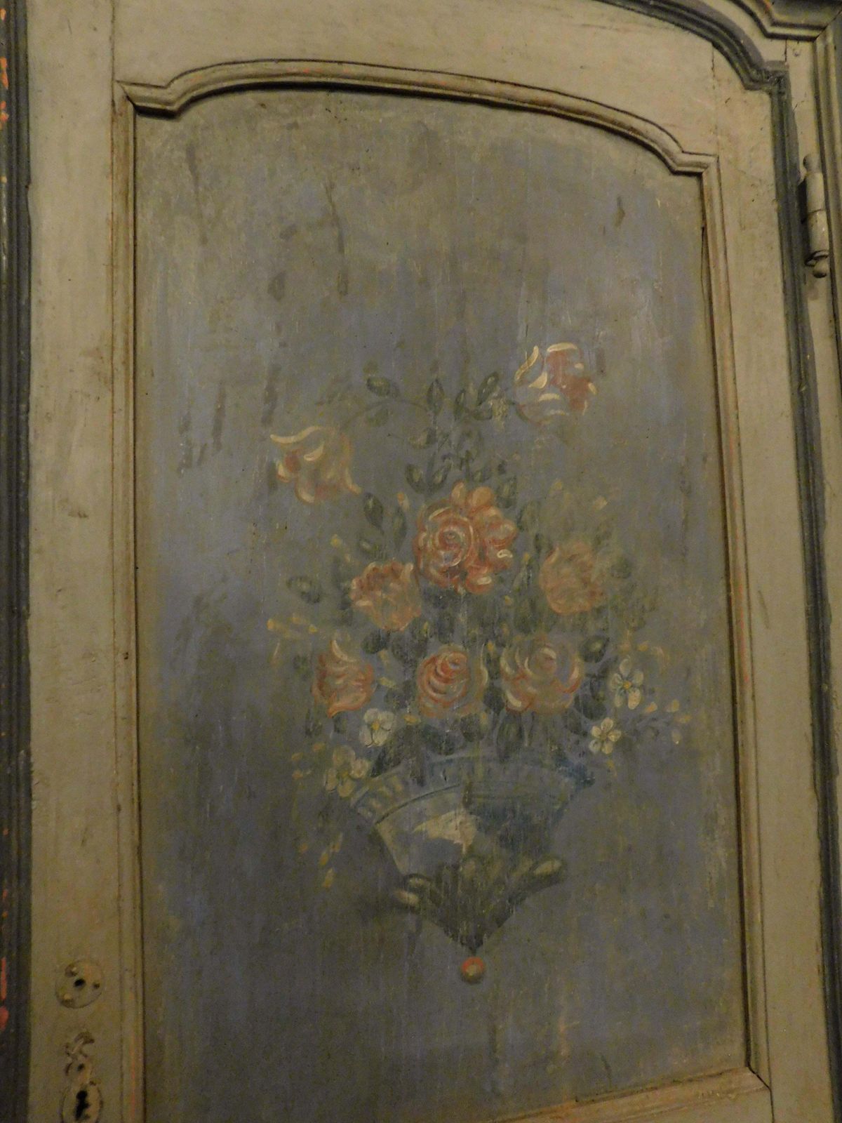 Lacquered And Painted Arched Door With Frame, Italy photo vinterior