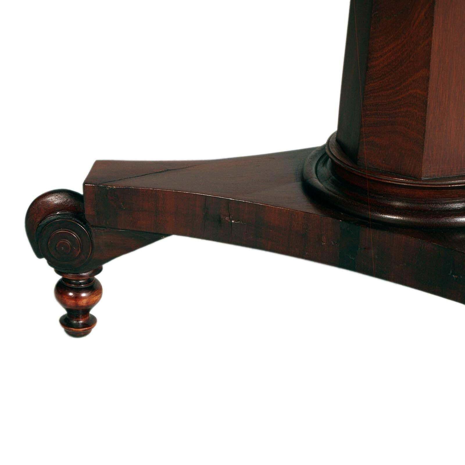 photo for sale 19th Century French Mahogany Table Empire Style With Louis Philippe Four Chairs