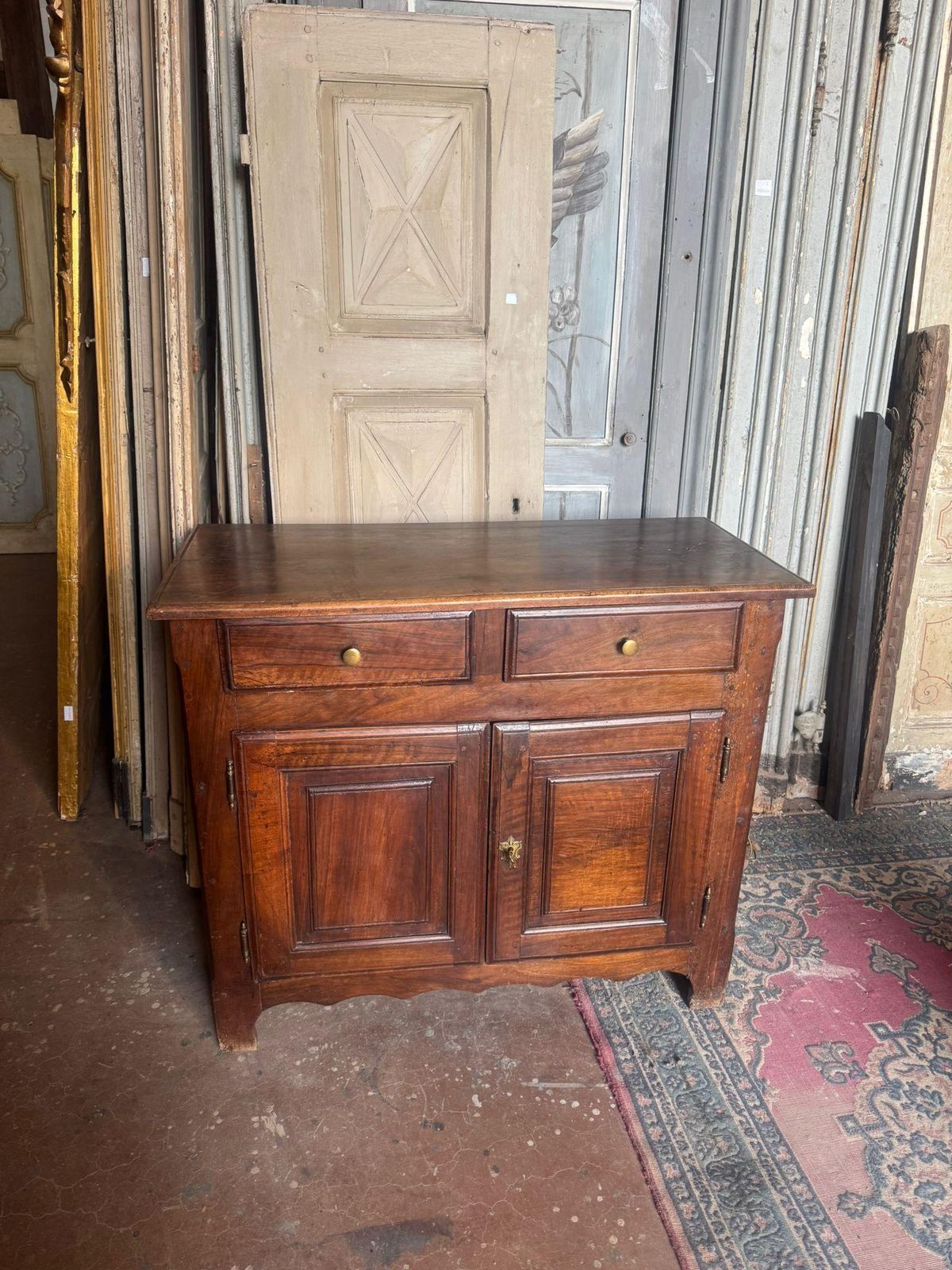 Credenzas, Sideboard, Wooden Cabinet With Two Doors And Two Drawers, Italy photo vinterior