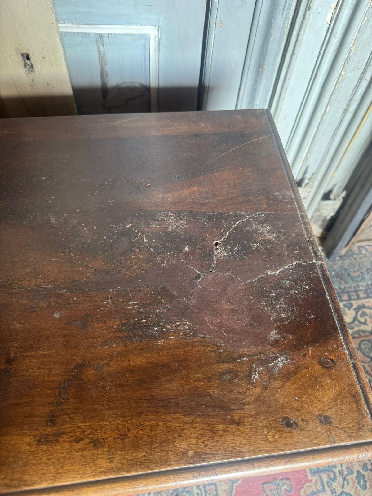 Credenzas, Sideboard, Wooden Cabinet With Two Doors And Two Drawers, Italy photo vintage
