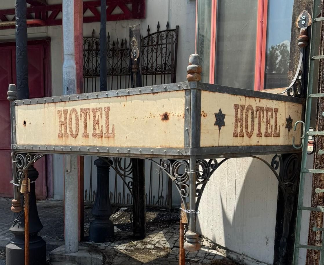 Old Hotel Entrance Canopy In Wrought Iron And Cast Iron, Italy photo 4333.0