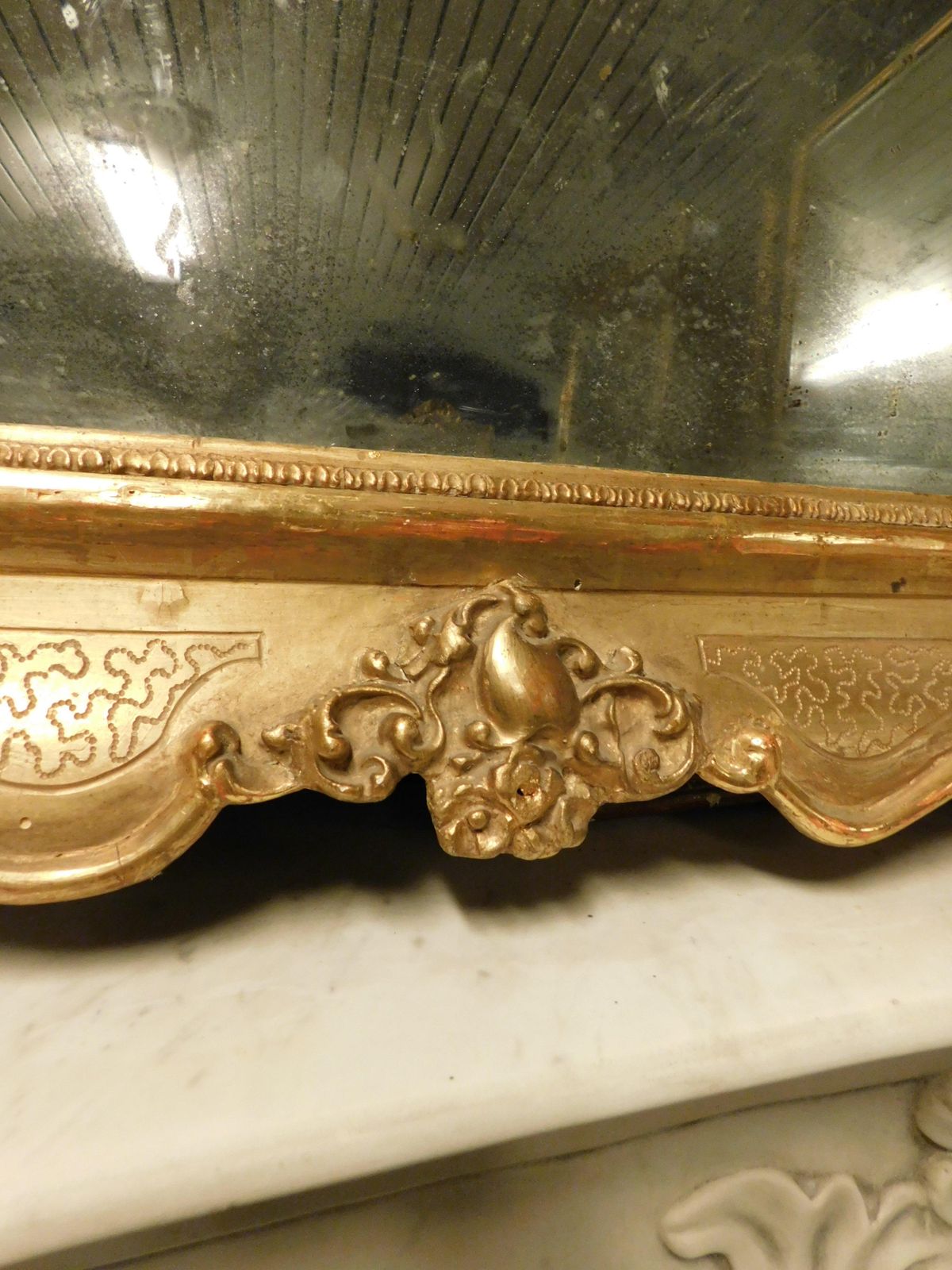 Lacquered And Gilded Wooden Mirror, Carved, Italy photo 1213.0
