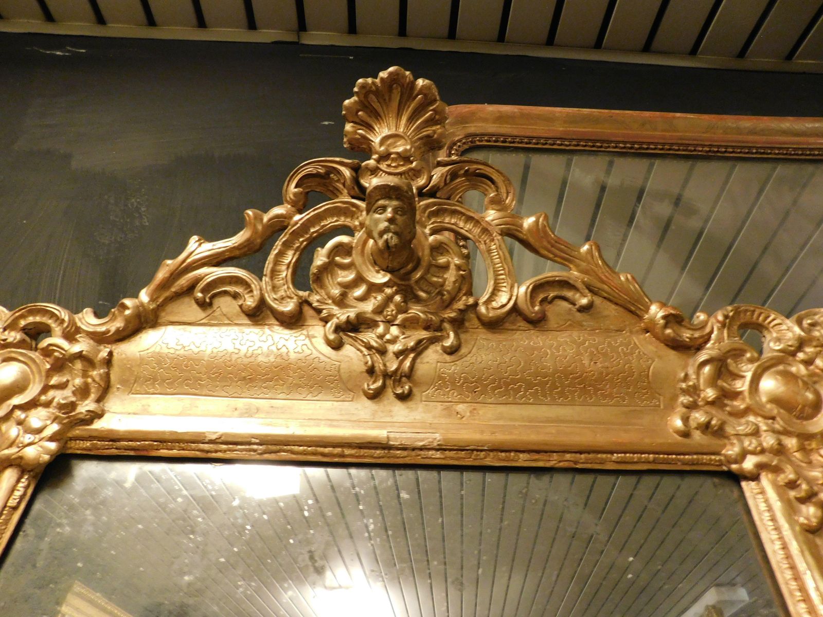 Lacquered And Gilded Wooden Mirror, Carved, Italy photo buy