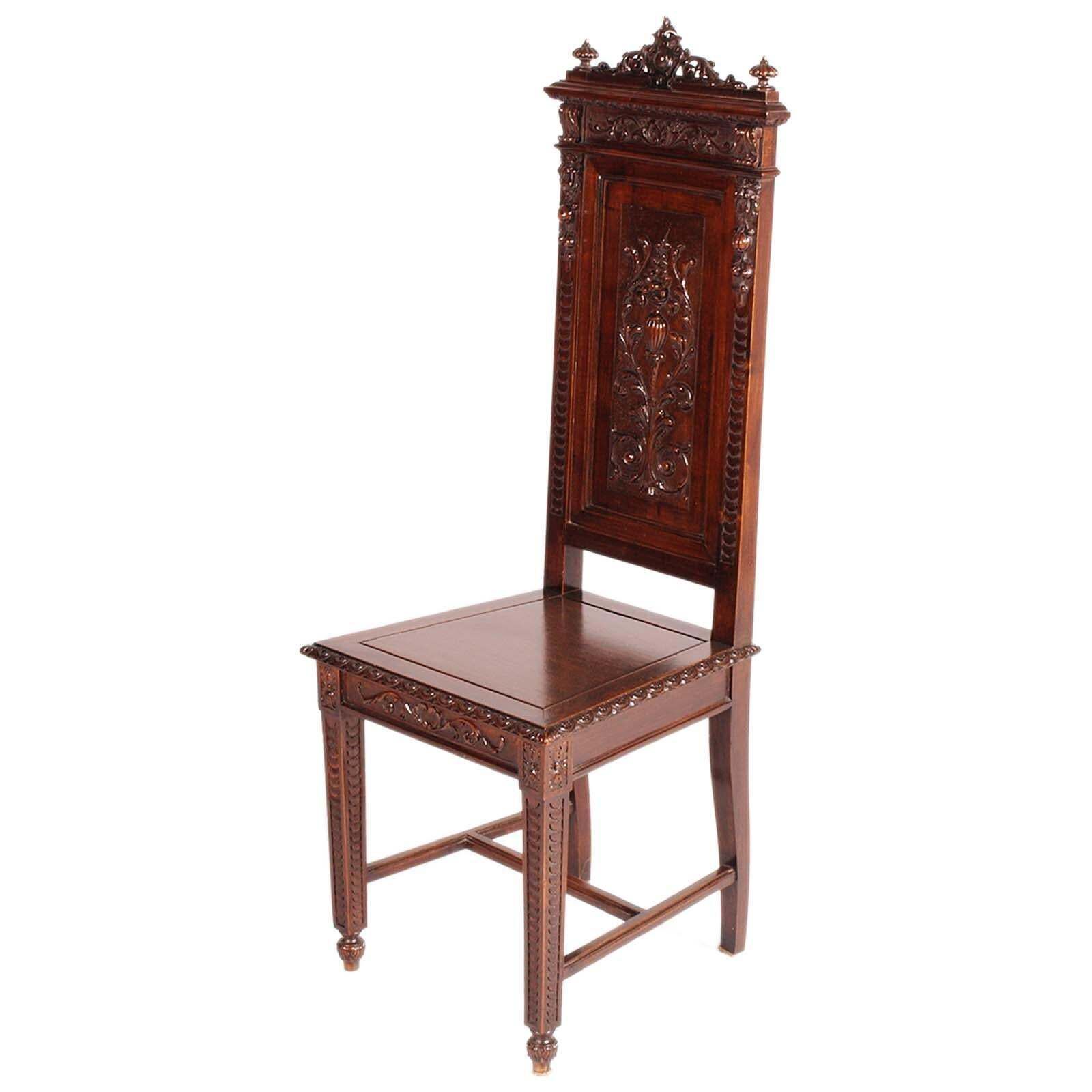 Early 20th Century Pair Eclectic Venice Chairs In Walnut By Testolini Frères photo 7307.0