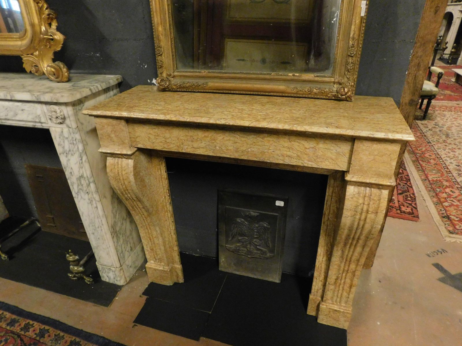 Mantle Fireplace In Yellow Marble Royal Of Verona, Italy photo Home Fixtures