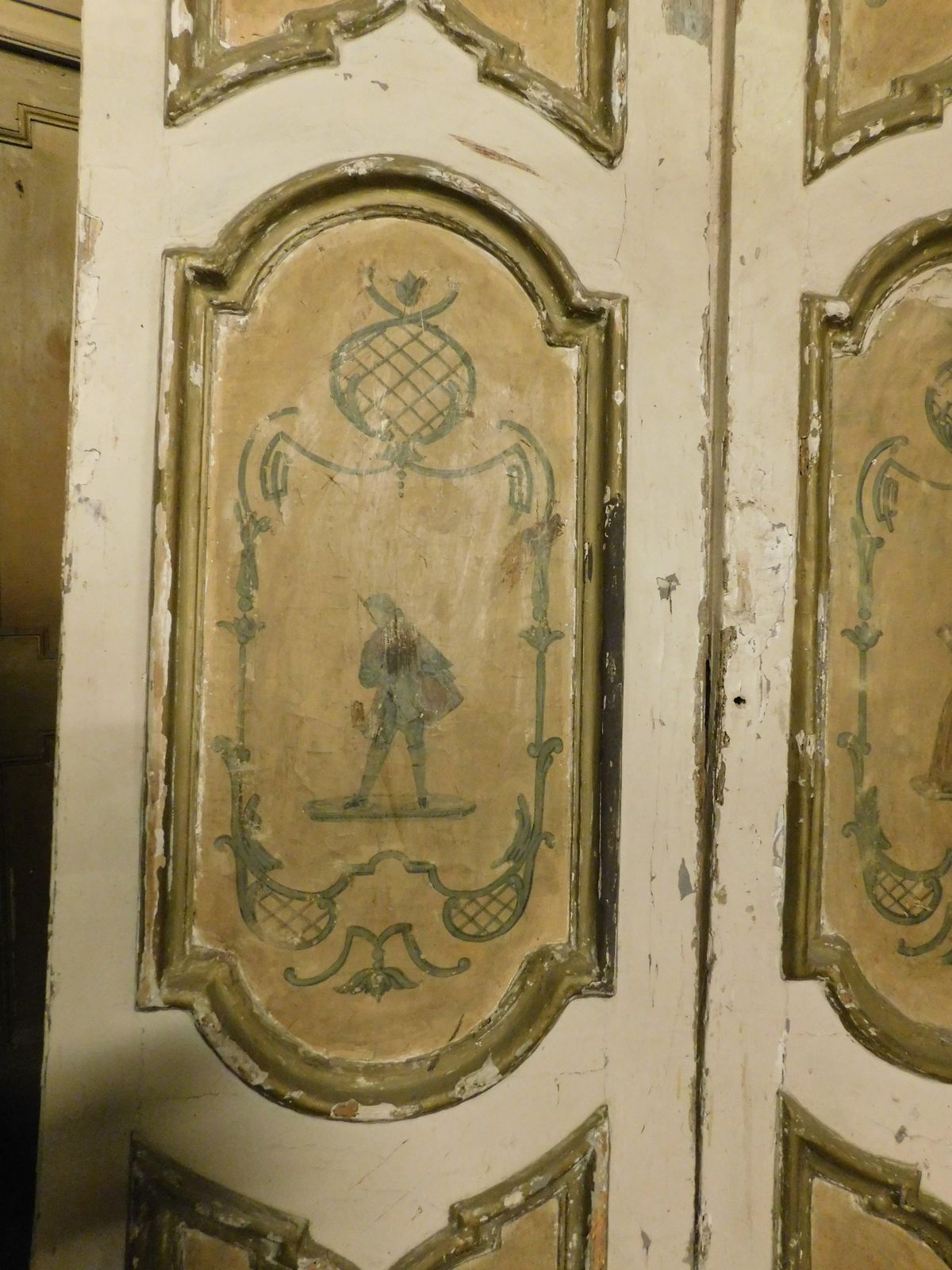 Double Leaf Door, Painted And Lacquered, From Naples, Italy photo buy