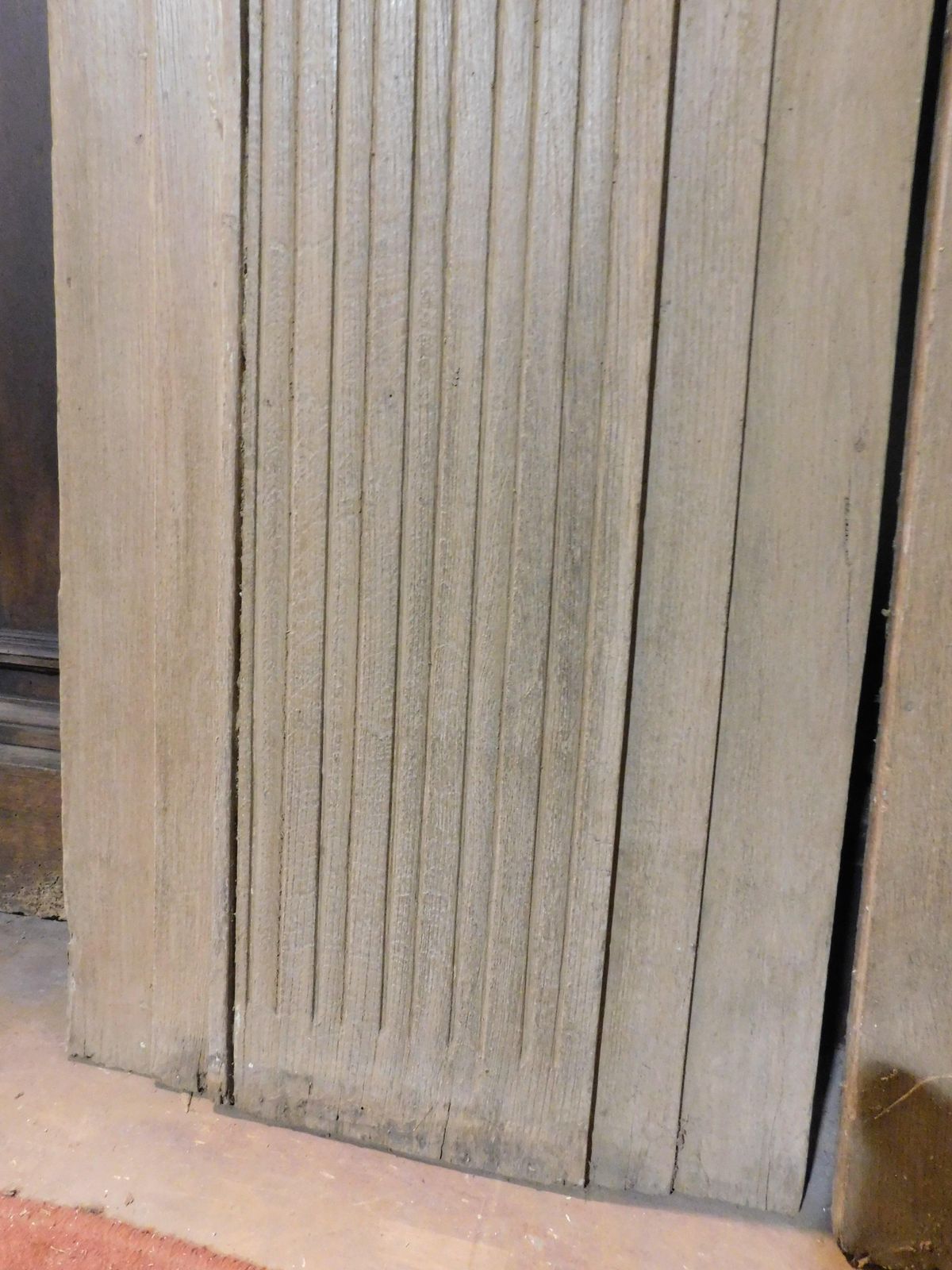 Double Wing Door In Oak Wood, Striped, Italy photo buy