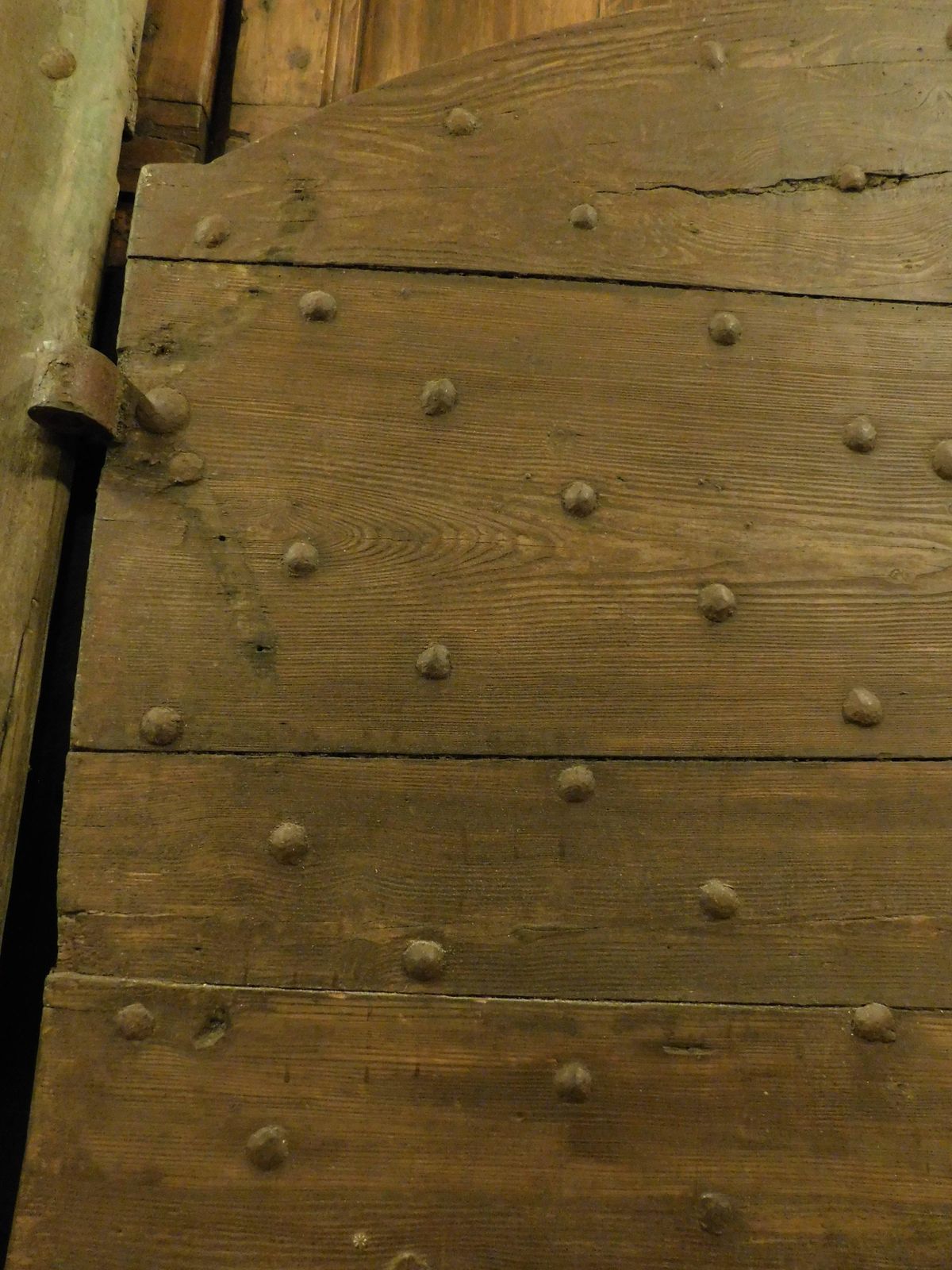 Entrance Door, Main Double Door Rustic, In Chestnut Wood With Nails, Italy photo buy
