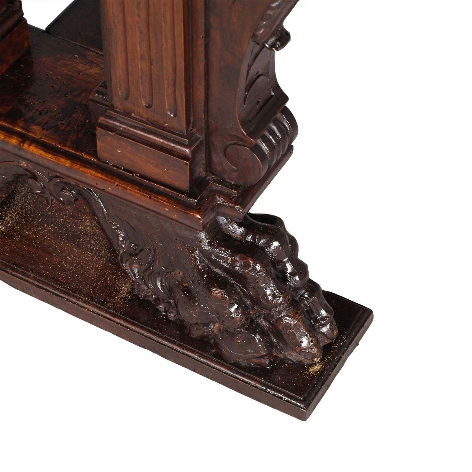 Late 19th Century Table, Writing Desk Hand Carved Walnut By Testolini & Salviati photo Furniture