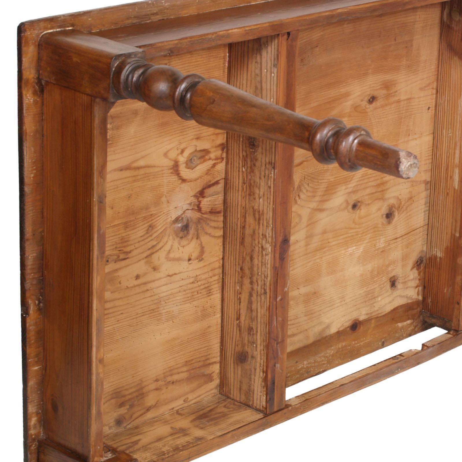 photo for sale 1850s Italian Country Neoclassic Rustic Table Desk, One Drawer, Wax Polished