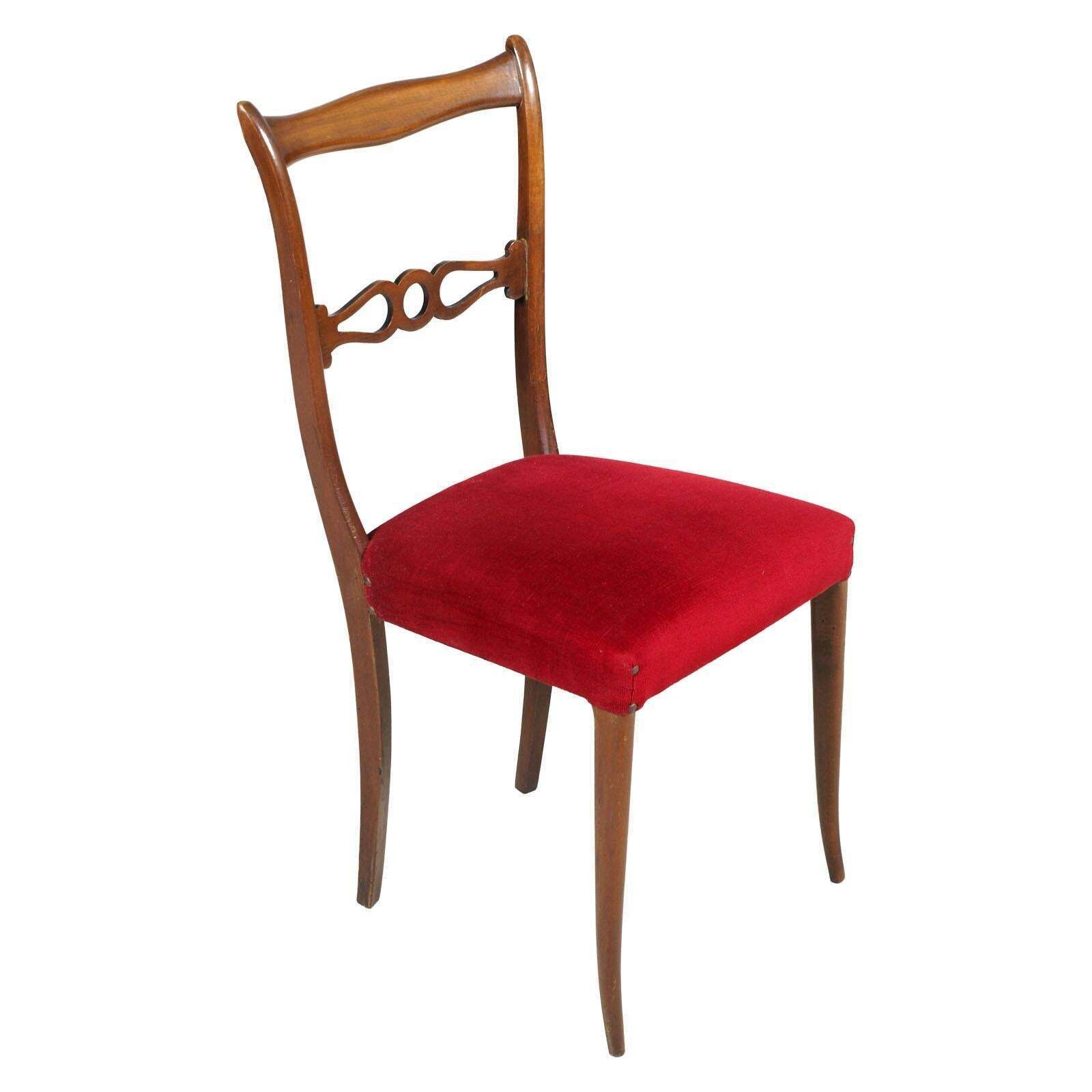 Pair Of The 1950s Lacquered Walnut Side Chairs Melchiorre Bega Attributed photo furniture