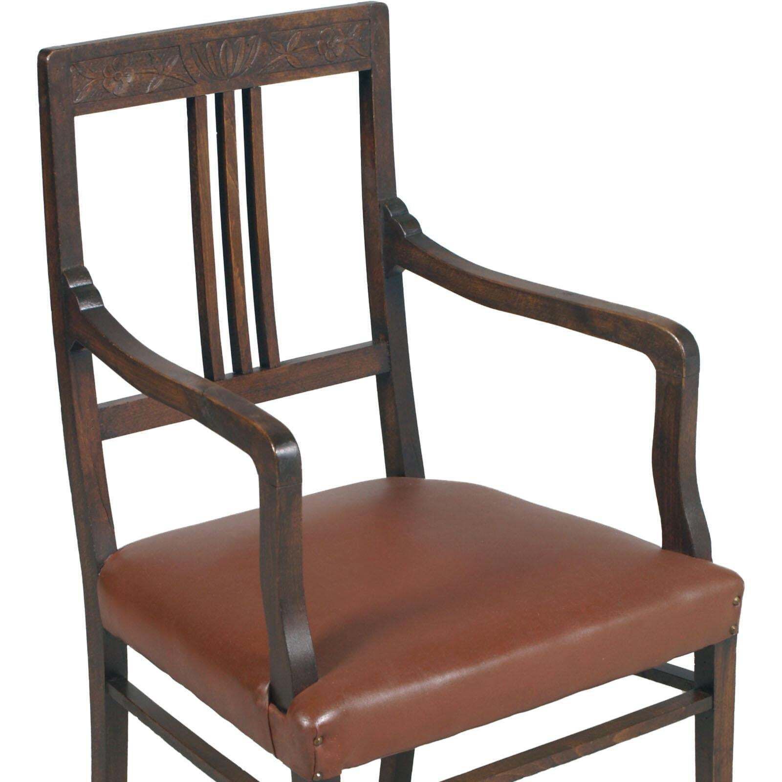 1890s French Armchairs Art Nouveau, Hand Carved Walnut, Restored & Wax Polished photo furniture